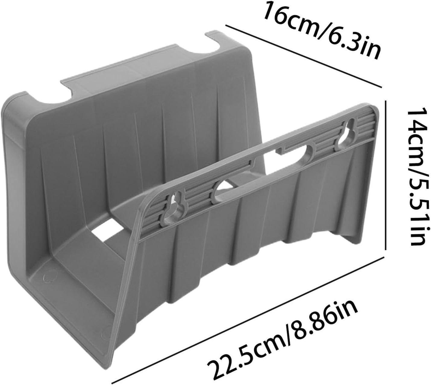 GENERIC Support De Tuyau En Métal, Support Mural Extérieur, Organisateur De Tuyaux Avec Maintien Ferme, Robinet Utilitaire Avec équilibre, Accessoire De Jardin, 22,5 X 16 X 14 Cm, Fixation Portable Pour Rail