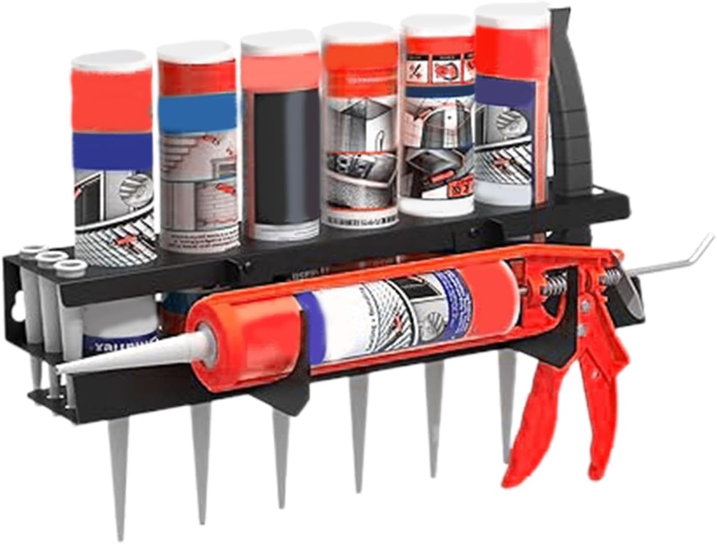 GENERIC Organiseur De Pulvérisation Lourd, Support De Rangement De Tuyaux, Support Mural De 800 G Avec Poignée, Séparateur De Cadre En Avec équilibre, Accessoire Fonctionnel, Fournitures Industrielles