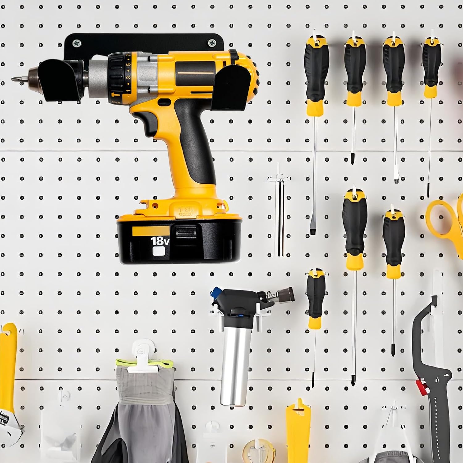  Générique Organisateur D'Outils Électriques | Organisateur Outils Sans Fil Pour Mur,Rangement Robust Pour Abri Atelier Chantier Camion Utilitaire Garage Maison Atelier Solutions Stockage