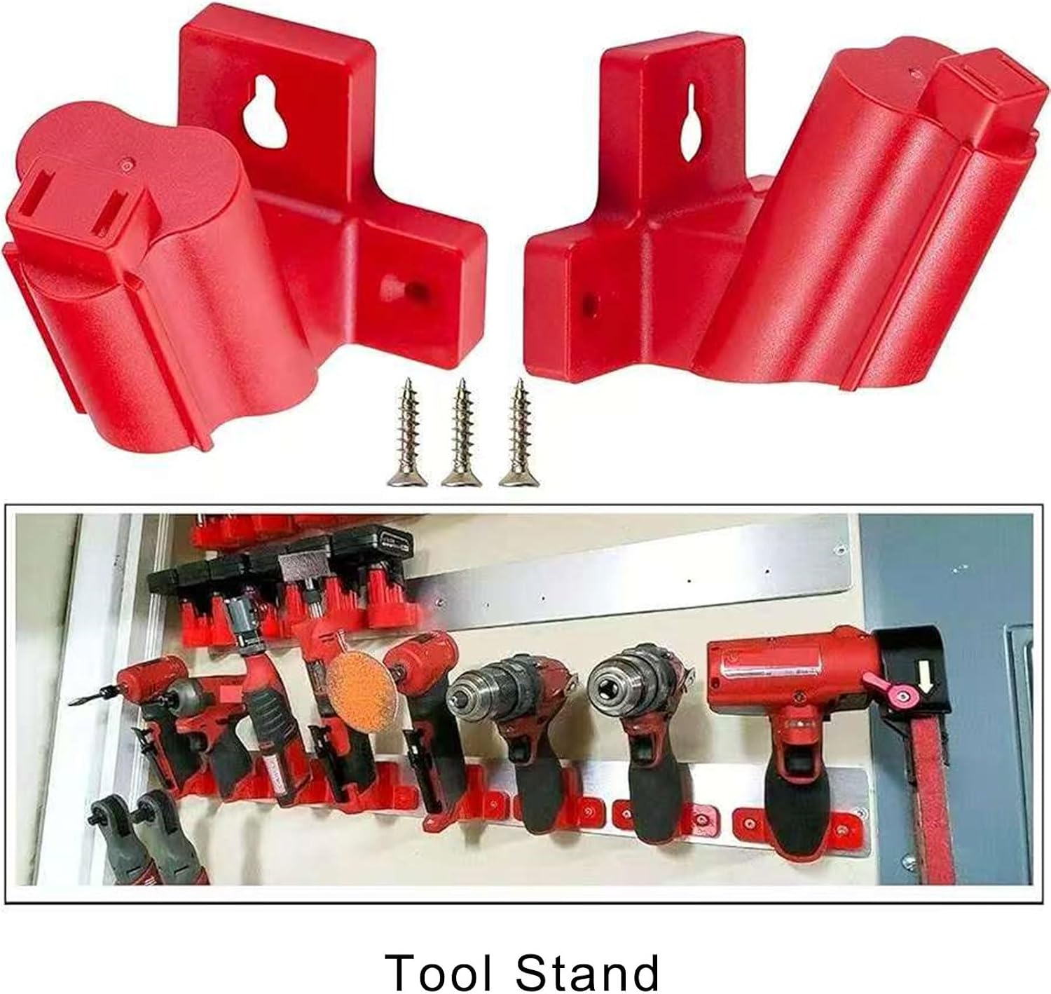  Lot De 4/8 Supports Muraux Pour Outils De Forage 12 V En Plastique Coudé Avec Vis Pour Le Stockage électrique De La Batterie, Montage Mural