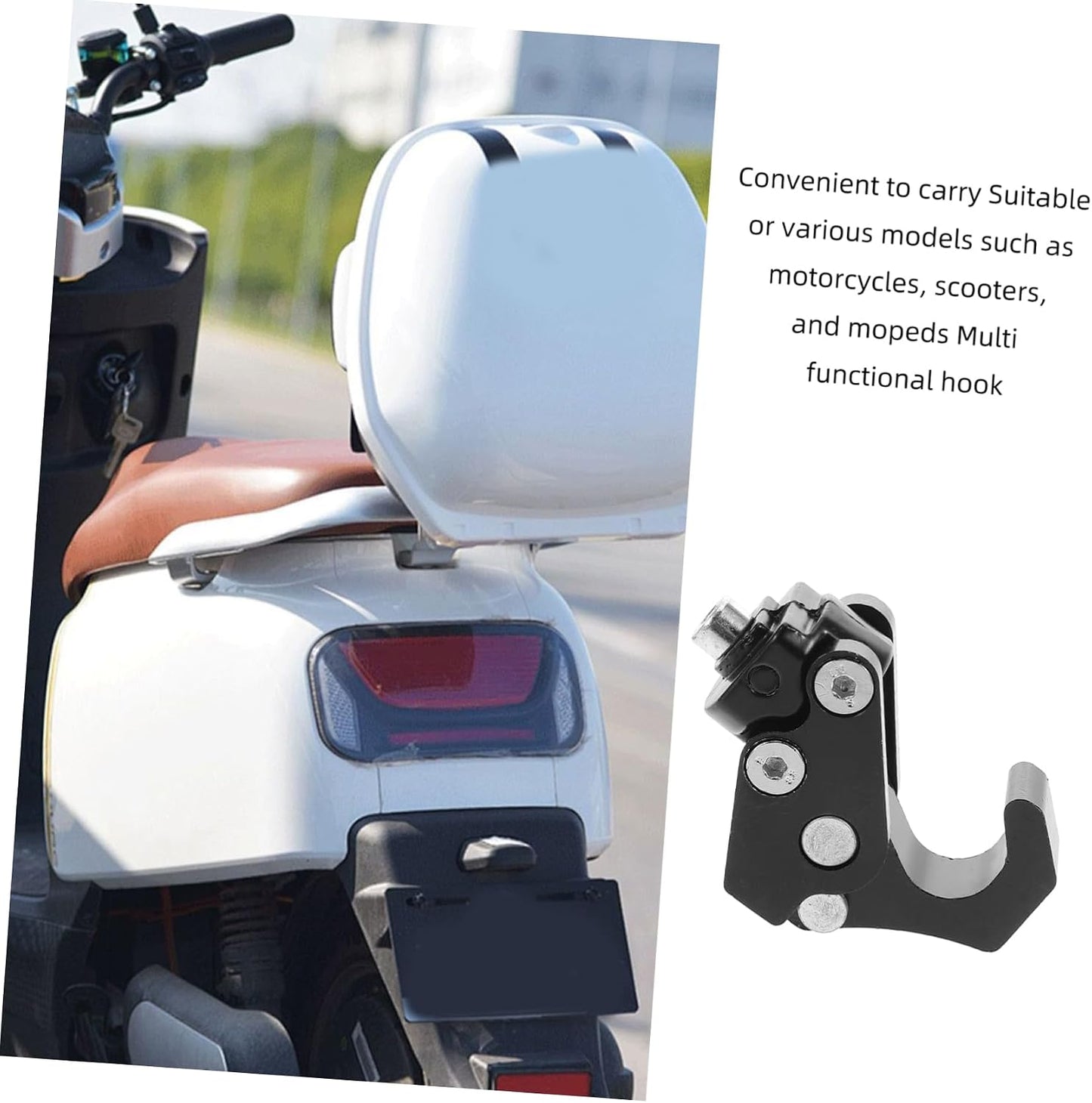  Yardwe De Fixation Pour Casque De En Métal Robuste Polyvalent Pour À Scooter Cyclomoteur Vélo Électrique