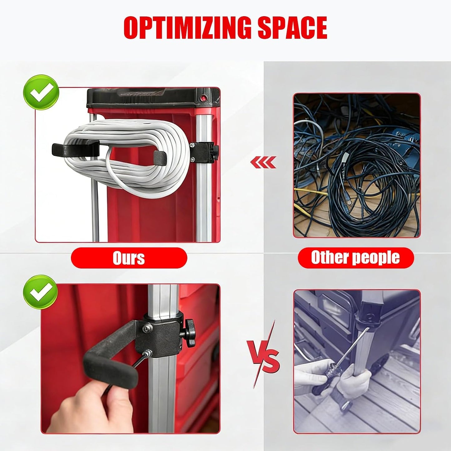  Cordon En Aluminium Robuste Pour Le Stockage Des Outils Avec Construction Usinée Et Rapide Avec Construction Usinée Et Fixation Simple