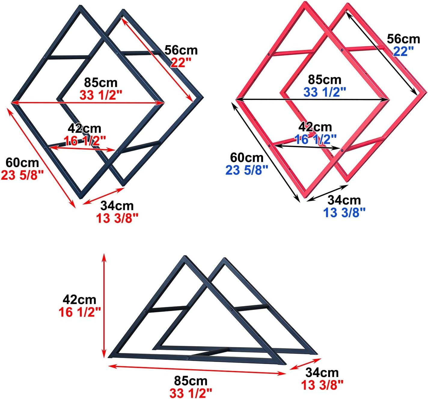  Générique Présentoirs Empilables Pour Jantes De Pneus - Supports De Rangement En Acier Robuste Pour Garage Et Atelier, étagères Pour Moyeux De Roue De Voiture, Solution De Rangement Pour Pneus, Grand