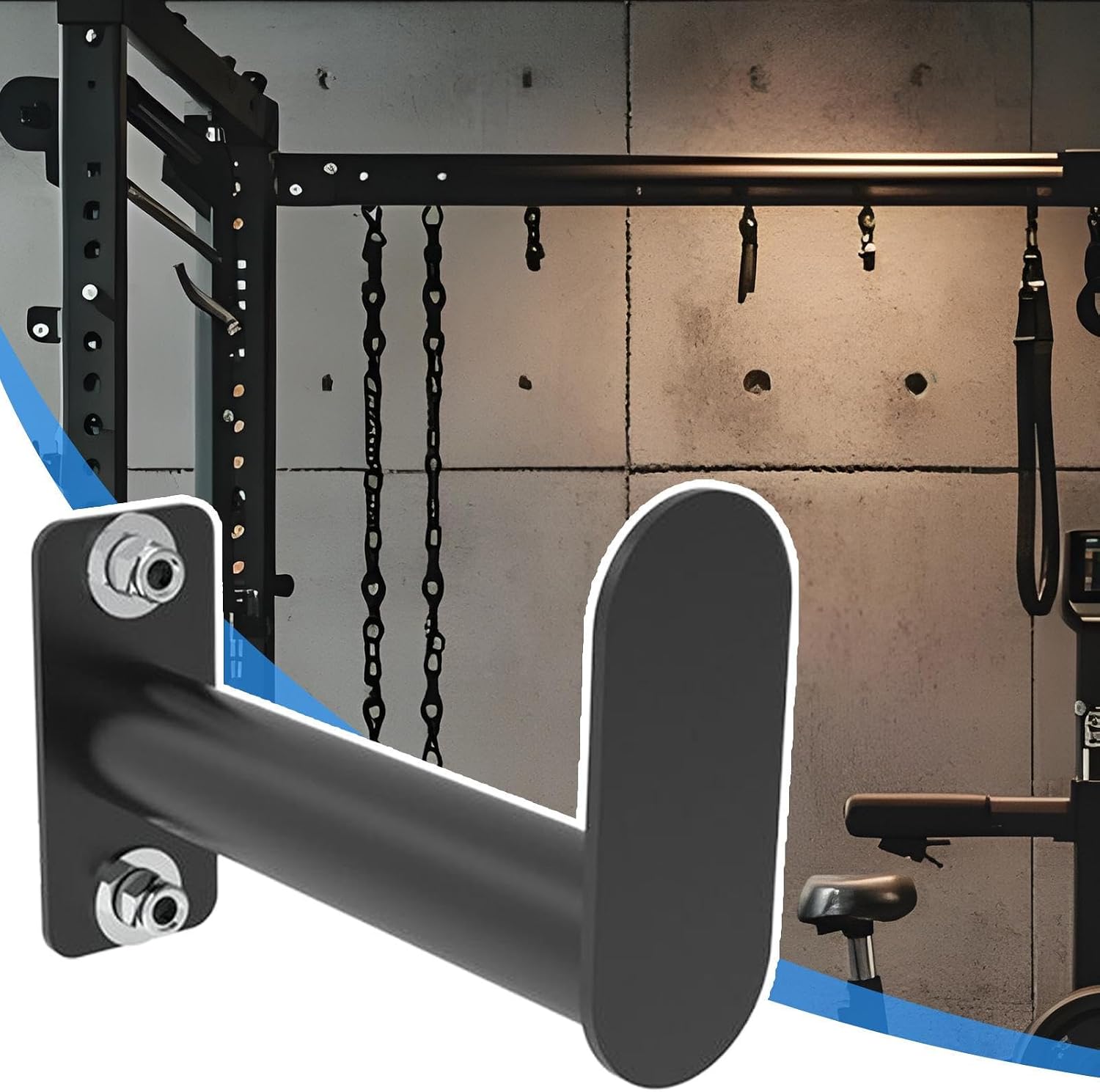  Cintres De Garage Pour Mur, Crochet De Corde D'exercice, Construction En Acier Robuste, Support Sécurisé Peu Encombrant, Organisateur Pour Entraînement De Fitness, Salle De Sport à Domicile