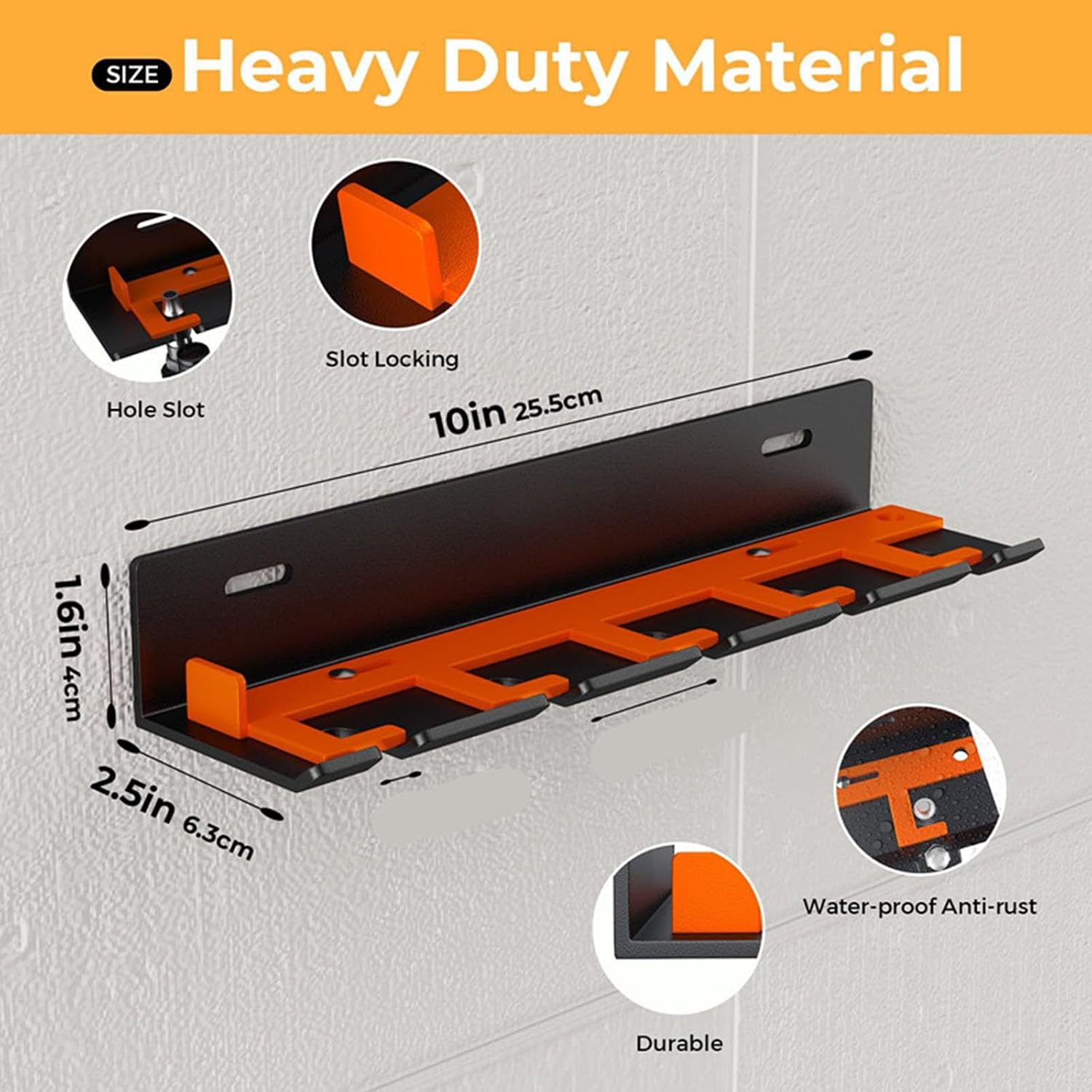  Porte-outils Pneumatique Mural Antirouille Avec 5 Emplacements Pour Outils Efficaces