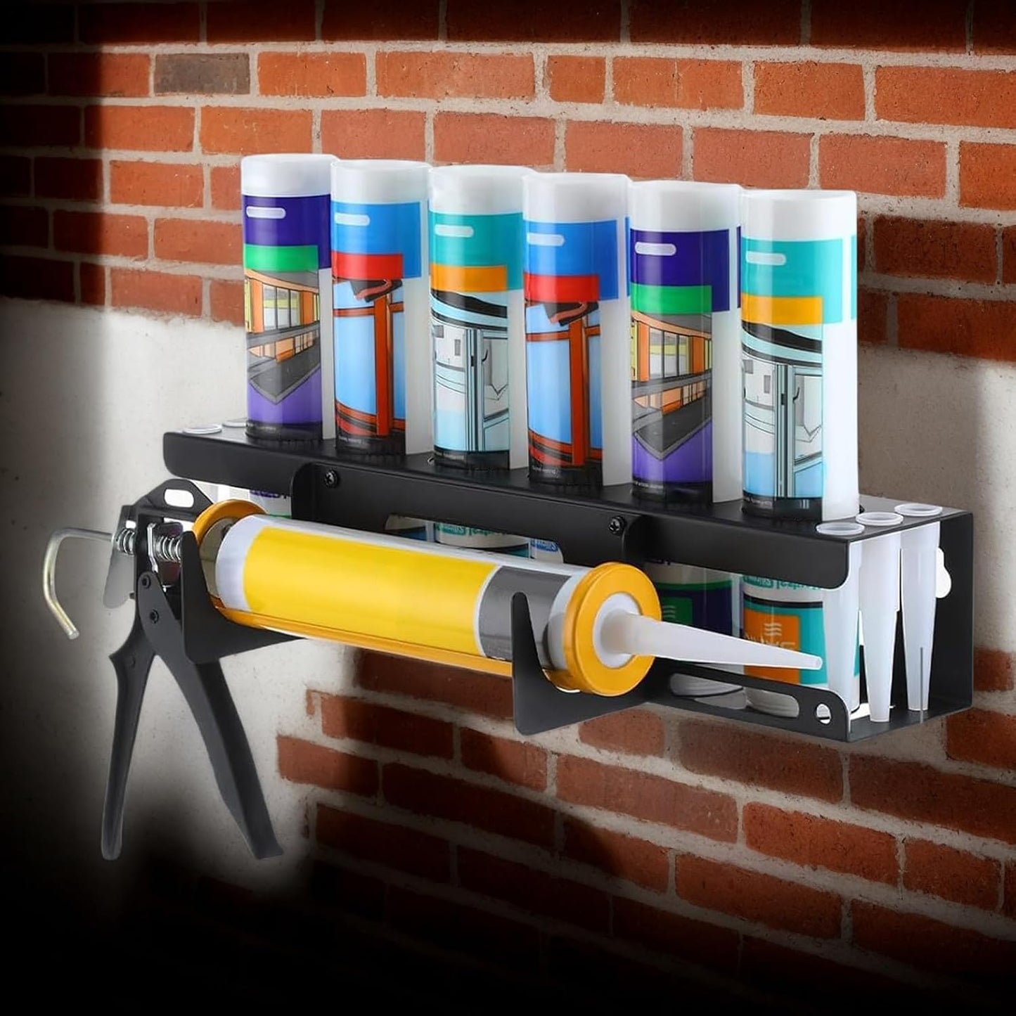  Porte-Tubes Pour Soudure Et Mastic,Support Mural Robust Pour Tubes - Rangement Pour Outils De Professionnels En Rénovation Et Maintenance