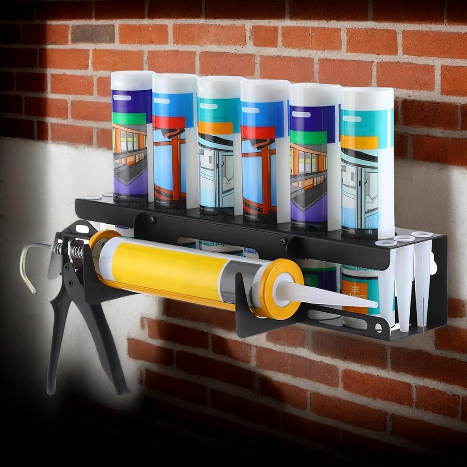  Porte-Tubes Pour Soudure Et Mastic,Support Mural Robust Pour Tubes - Rangement Pour Outils De Professionnels En Rénovation Et Maintenance