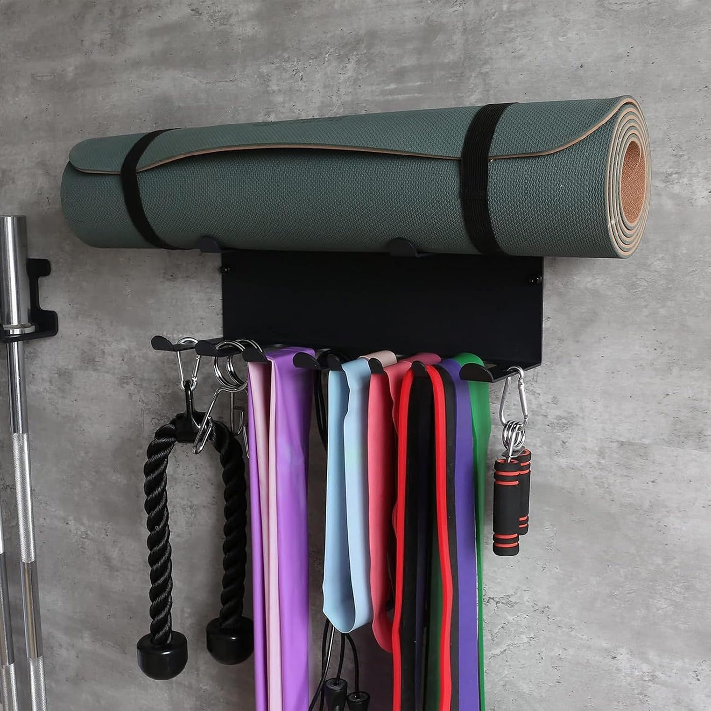  Porte-Accessoires De Fitness,Rangement Pour Équipement D'Entraînement | Support Mural Robust Étagères Gain De Place Pour Salle D'Entraînement Maison Fitness Yoga Garage