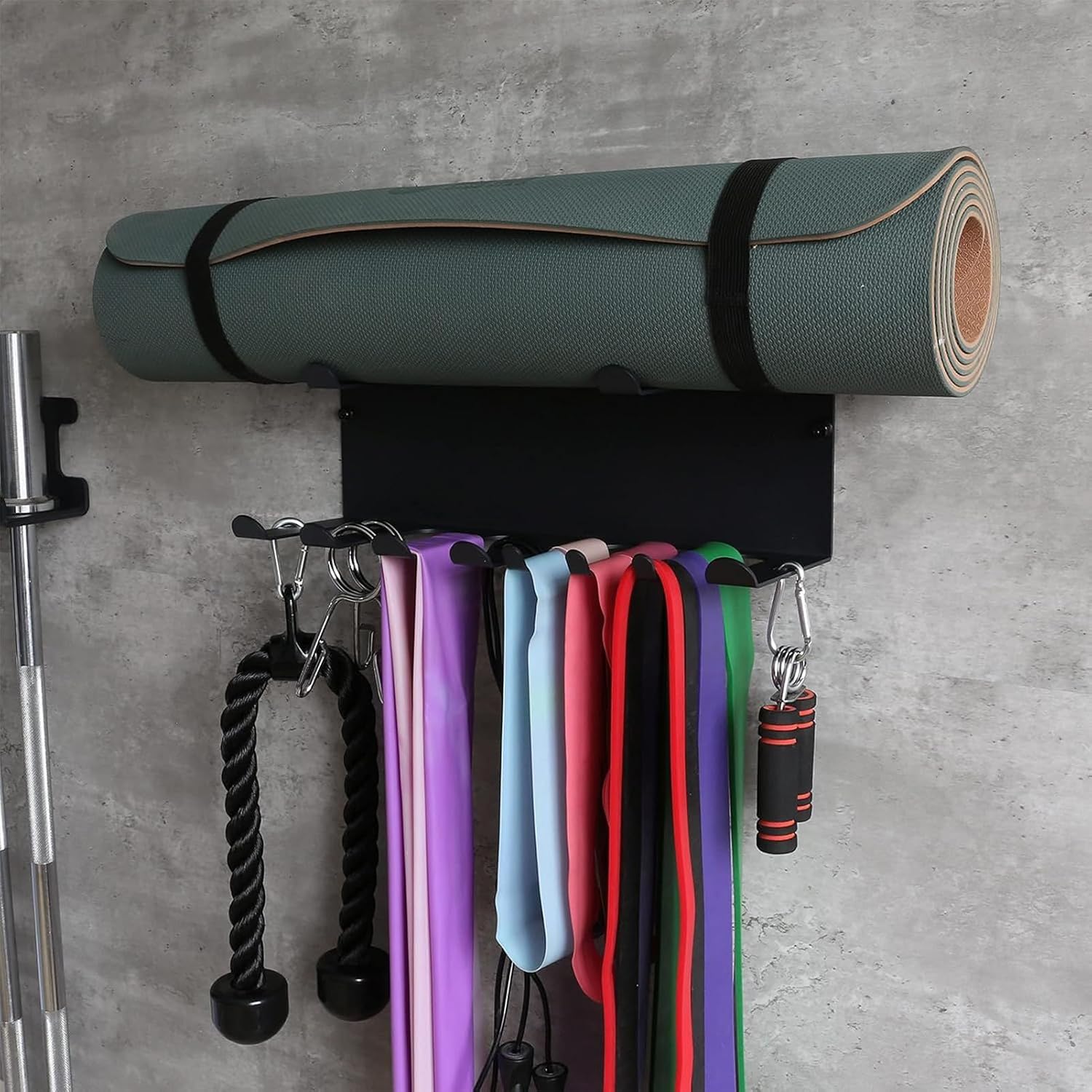  Porte-Accessoires De Fitness,Rangement Pour Équipement D'Entraînement | Support Mural Robust Étagères Gain De Place Pour Salle D'Entraînement Maison Fitness Yoga Garage