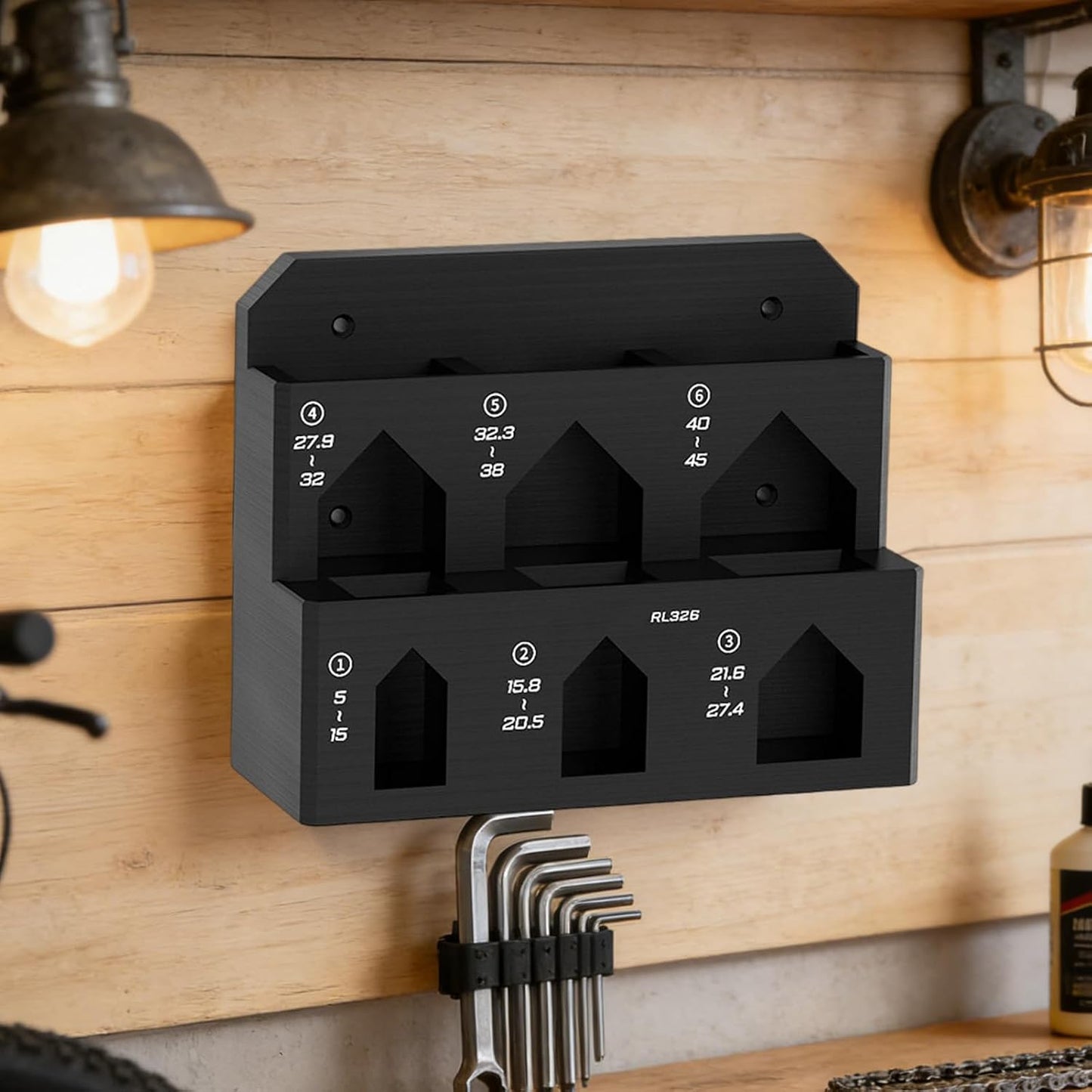 GENERIC Support Mural à 6 Emplacements Pour établi De Vélo – Support De Rangement Pour établi – Pour établi, Garage, Abri De Jardin, Panneau Perforé, Maison, Atelier, Sous-sol