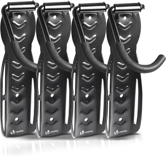  VOUNOT® Lot De 4 Support De Vélo Mural Crochet De Mur Pour Cintre De Vélo Idéal Pour Garage Maison Décoration Support Mural De Rangement Robuste En Forme L Noir