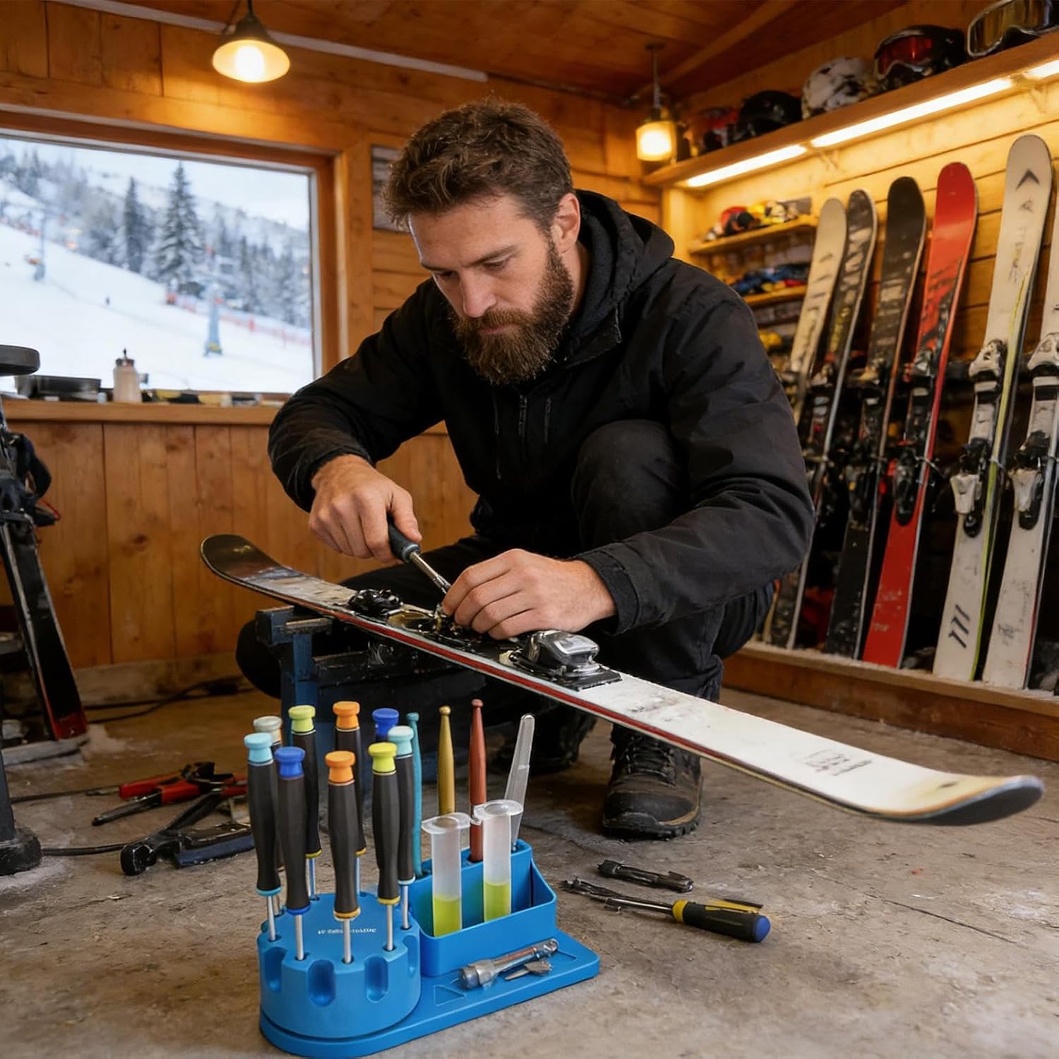  Générique Organisateur Et Support De Tournevis | Support Organisateur D'Outils Rotatif à 360 Degrés - De Rangement Pour Outils - Pour Maison Atelier Garage Réparation