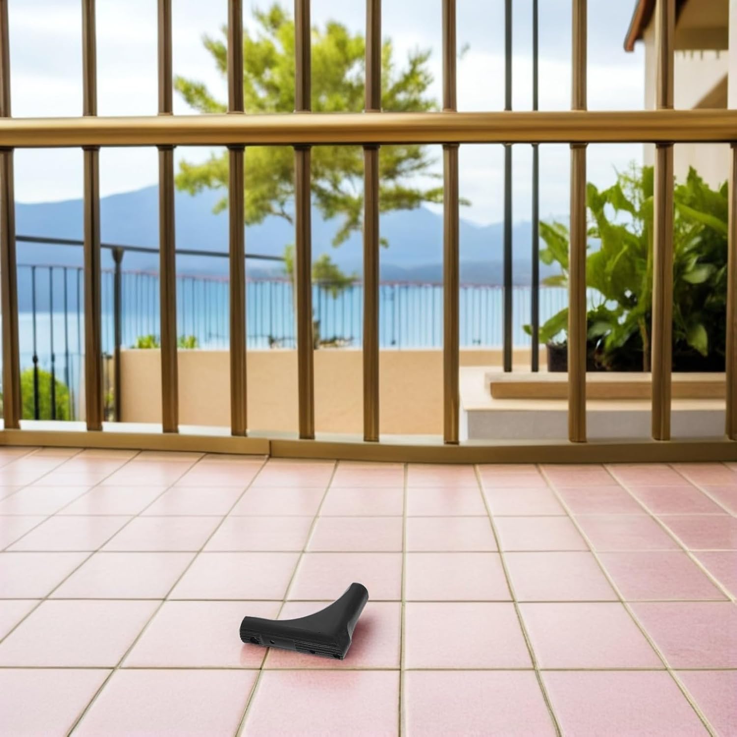  STOBAZA 8 Pièces Protège-pieds Noirs En Plastique Pour Étendoir à Linge, Protection Antidérapante Polyvalente Pour Balcon Et Pelouse, Résistant La Pluie Soleil