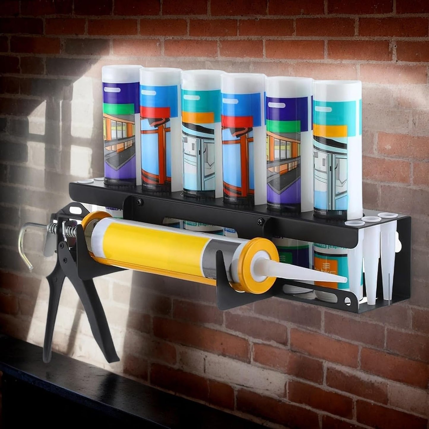  Porte-Tubes Pour Soudure Et Mastic,Support Mural Robust Pour Tubes - Rangement Pour Outils De Professionnels En Rénovation Et Maintenance