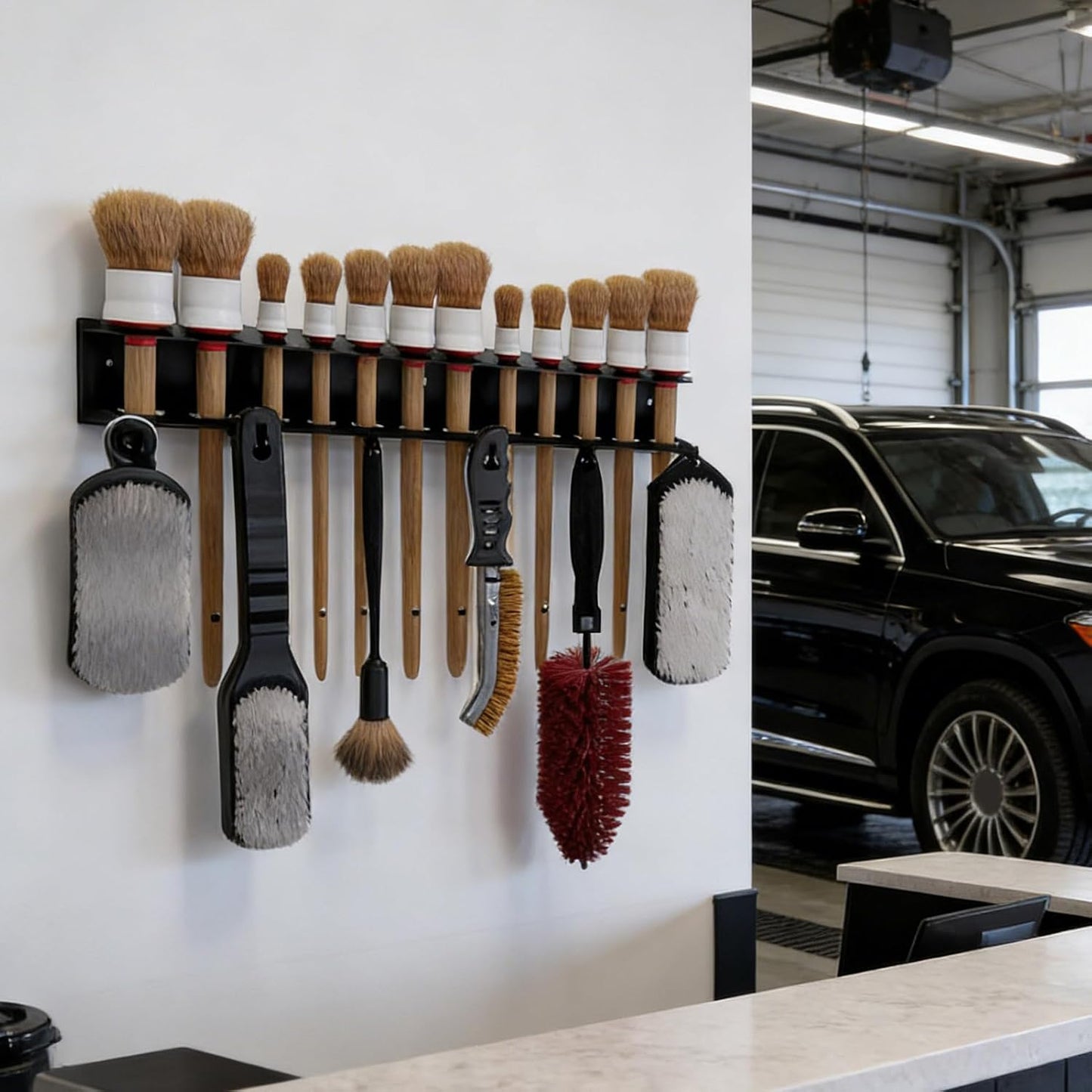  Cintre Pour Brosses De Détail | Rangement Robuste Et Peu Encombrant Avec Crochets – Organiseur De Fournitures De Détail – Pour Lavage, Garage, Travail, Maison Et Atelier