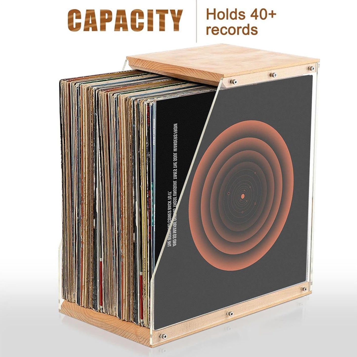  Présentoir à Disques, Support En Acrylique Transparent, Organisateur De Stockage D'albums Moderne, Parfait Pour Le Salon Home Cinéma, Accessoire élégant Pour Appartement, Adolescents, Adultes, Collect