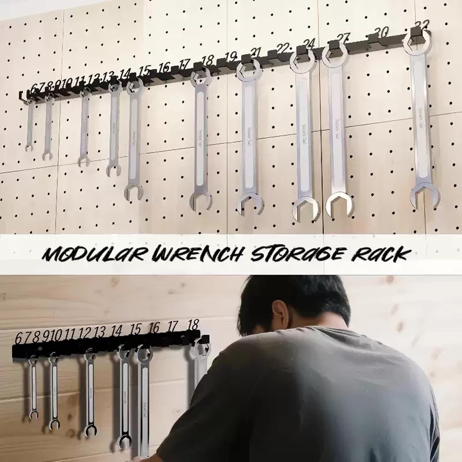  Support De Clé Pour 20 Clés, Organisateur De Clé Mural, Organisateur En Fer Pour Le Stockage Des Outils, Convient à 6mm à 32mm Stockage