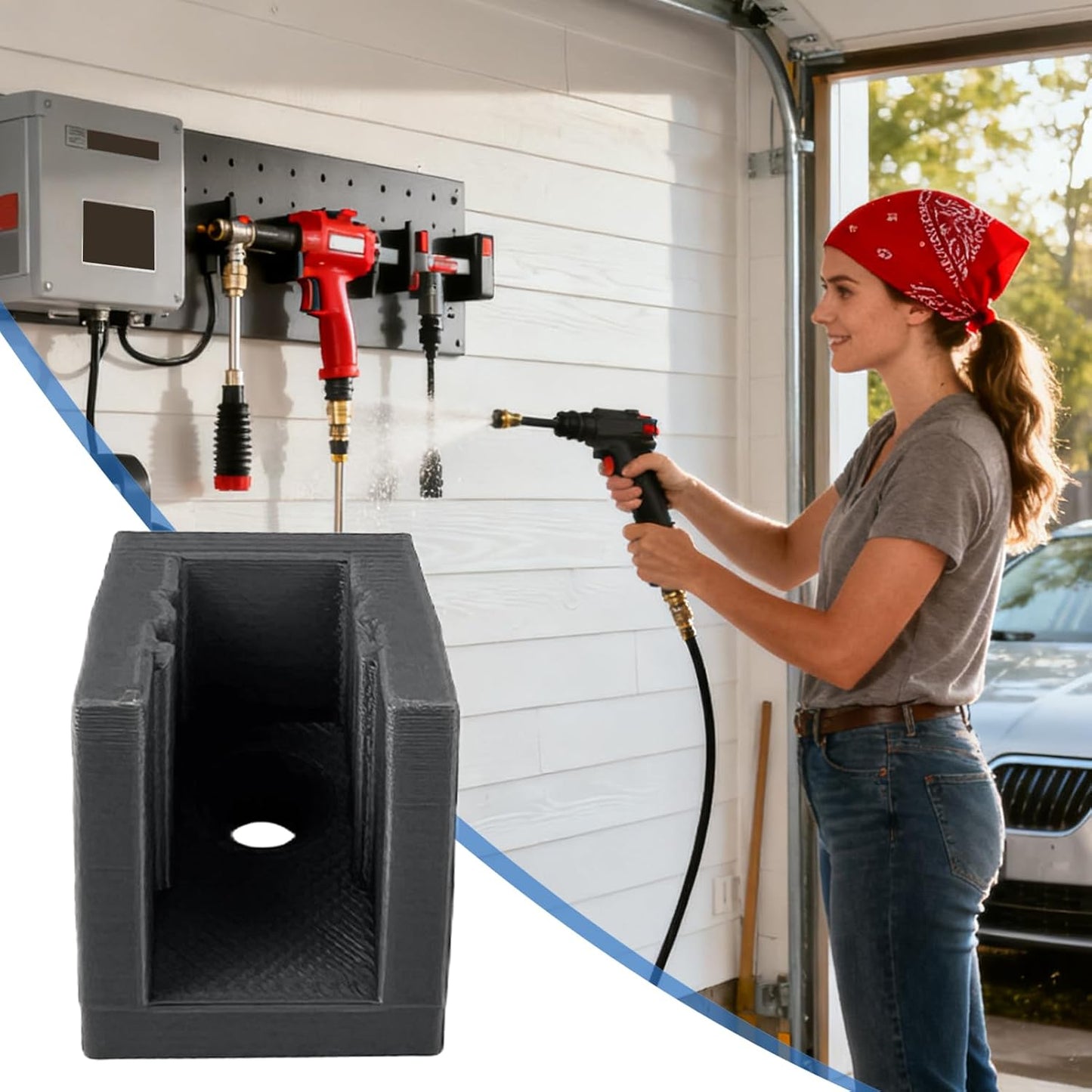  Generisch Porte-outils | 10 Pièces De Rangement Pour Manomètres De Pneus, Support De Rangement Pour Outils Pneumatiques, Pour Le Garage, L'atelier, Pour La Réparation Automobile, Le Lavage De Voiture