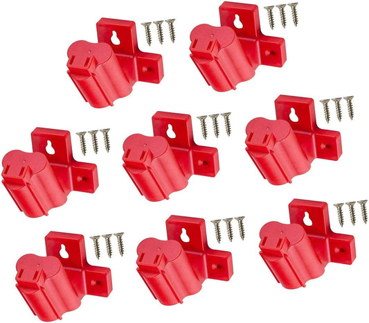  Lot De 4/8 Supports Muraux Pour Outils De Forage 12 V En Plastique Coudé Avec Vis Pour Le Stockage électrique De La Batterie, Montage Mural