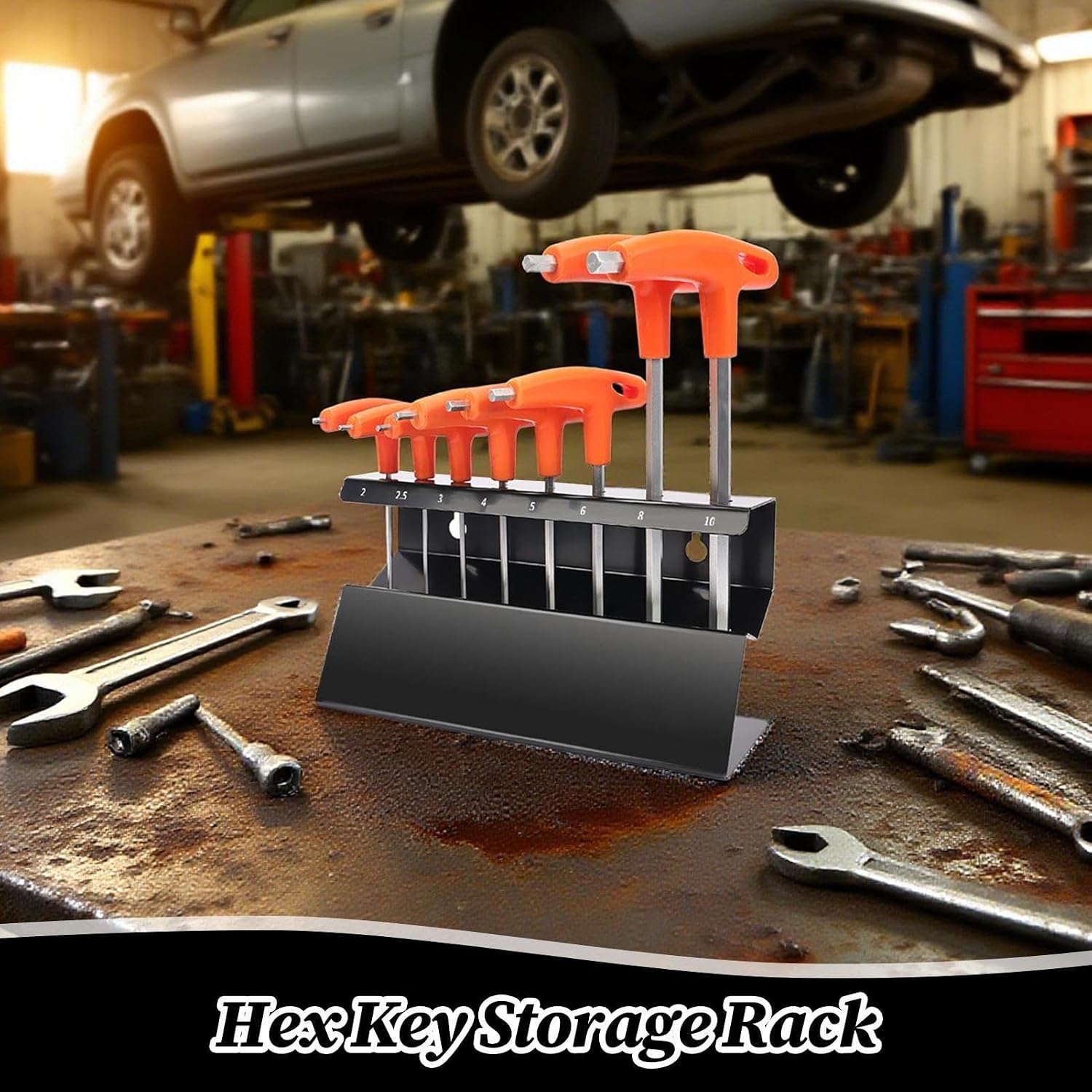 GENERIC Porte-clé | Support Mural En Acier Inoxydable Pour Clés Verticales, Porte-outils Hexagonaux Pour économiser De L'espace Pour Garage, Atelier, Dortoir, Maison, Salon