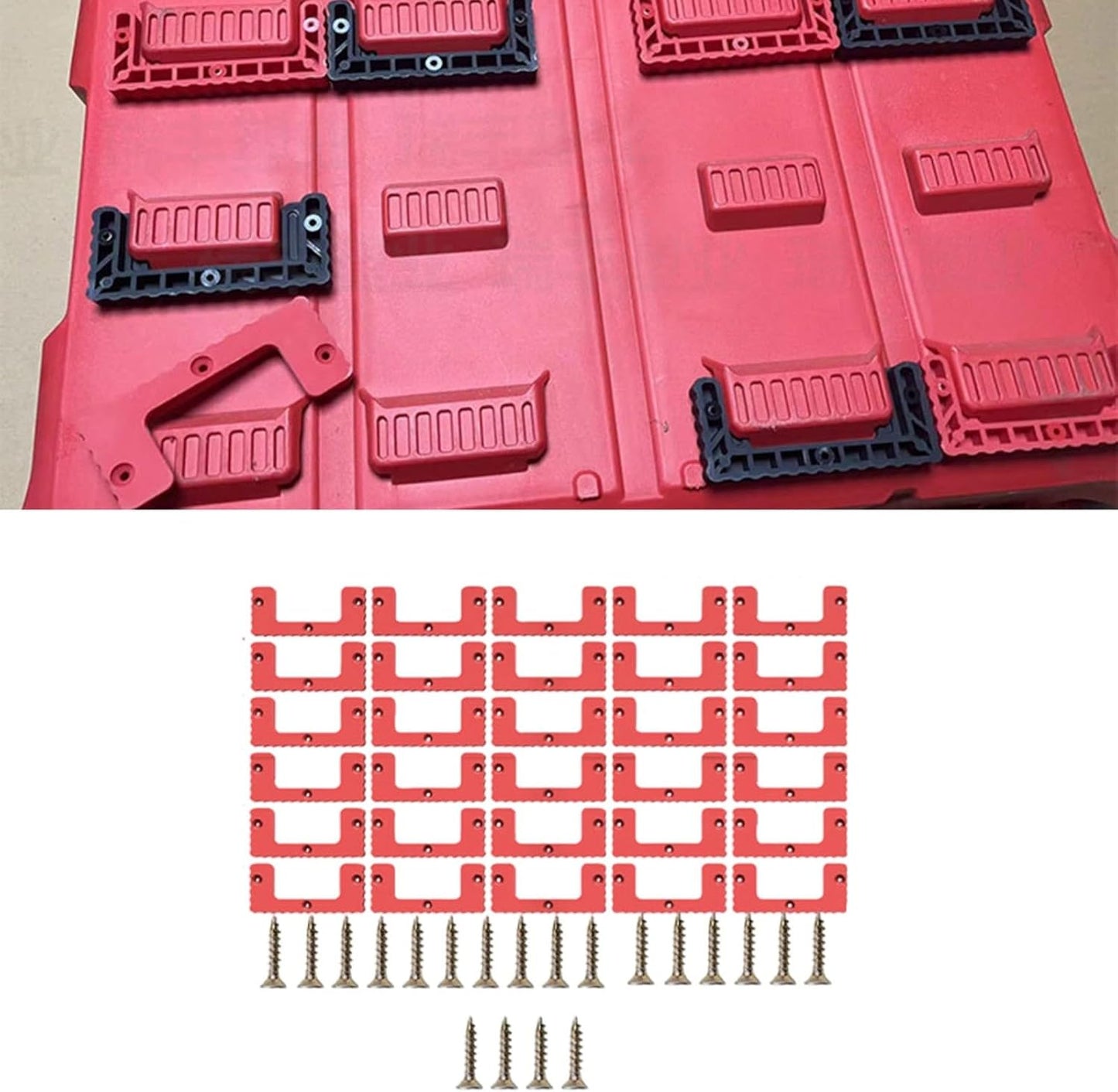  Lot De 16 Taquets De Montage Pour Système De Rangement Mural En Plastique ABS Robuste, Pour Atelier, Garage, Camion, Véhicule