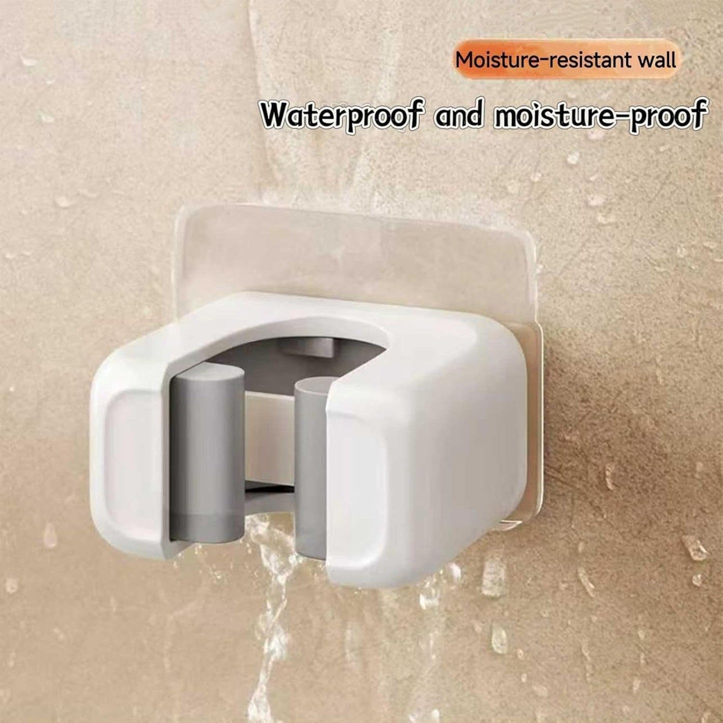  Générique Support Serpillière | Lot De 2 Supports Muraux Gain De Place Robuste | Rangement Pour Outils De Nettoyage Salle De Bain - Pour Pelle Aspirateur Gadgets Maison Bureau Dortoir Camping-Car