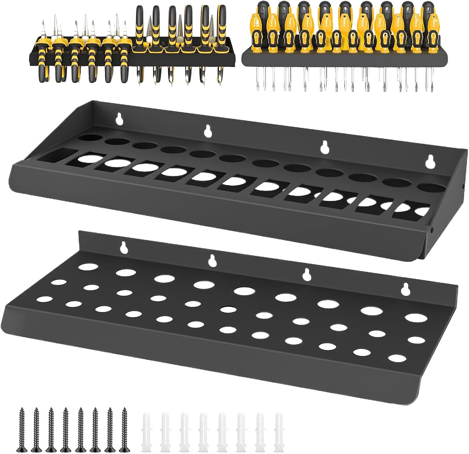  Générique Organisateur De Tournevis,Support De Rangement Robuste Pour Pinces - Support Organisateur D'outils Avec Gain De Place - Pour Garage Atelier Maison Salon Dortoir