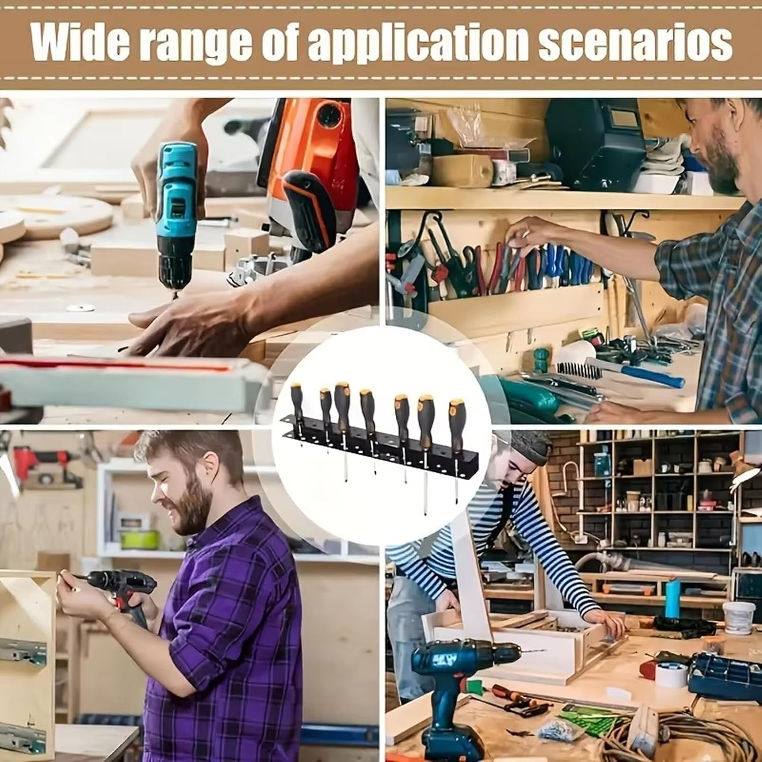  Support De Rangement Mural Pour Outils Pour Une Organisation Efficace Dans Les Garages Et Les Ateliers Durabilité En Métal Support De Rangement D'outils En Métal