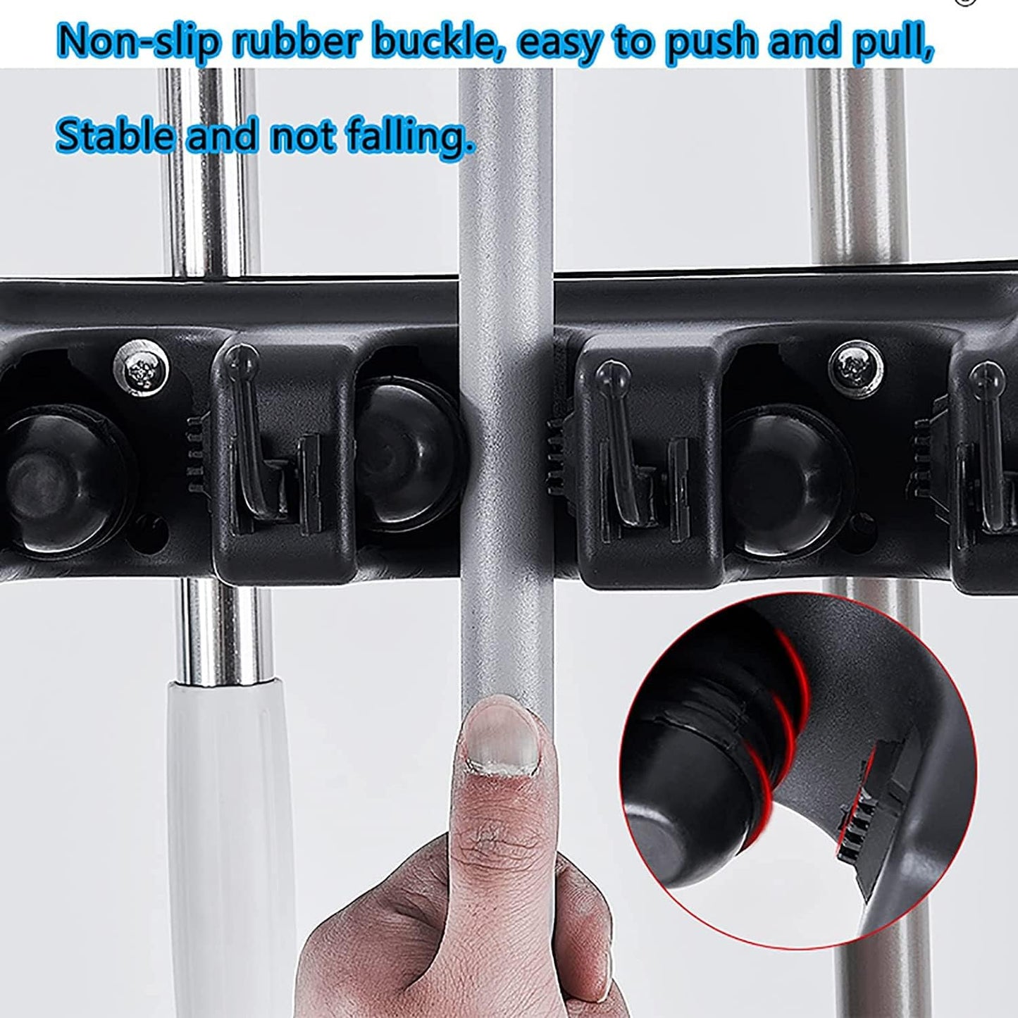 GENERIC Support De Balai, Support Mobile Pour Balai Et Balai, Support De Balai Commercial, Chariot De Nettoyage Roulant Avec Crochets Et évier, Rangement D'outils De Jardin, Pour écoles, Hôpitaux, U