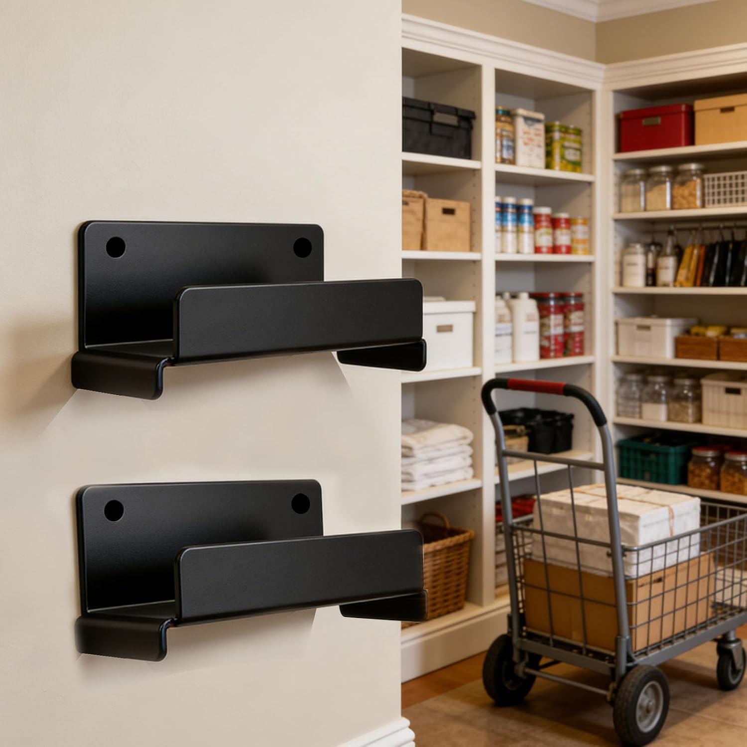 Genérico Ladder Holder - Heavy Duty Steel Mount, Multifunctional Wall Hooks, Garage Tool Organizer With Secure Grip, Storage Rack With Easy Install For Concrete Wood Chair, Ladder Holder, Durable Accessory For