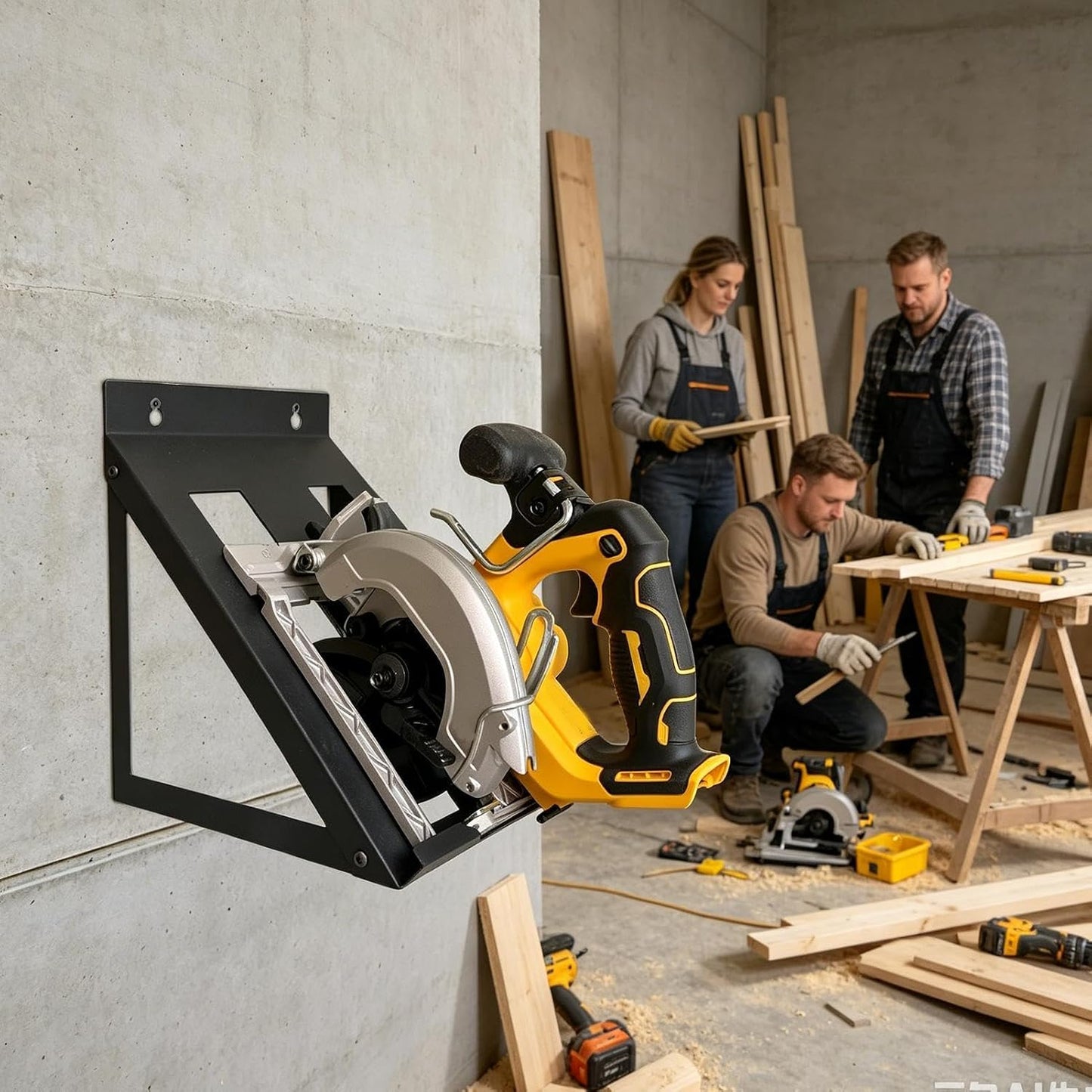  Support De Rangement Pour Outil Électrique | Rangement Mural Pour Scie Circulaire | Porte-Outils Mural | Pour Atelier Maison, Cabanon De Jardin, établi, Garage, Sous-sol, Jardin, Et Appartement