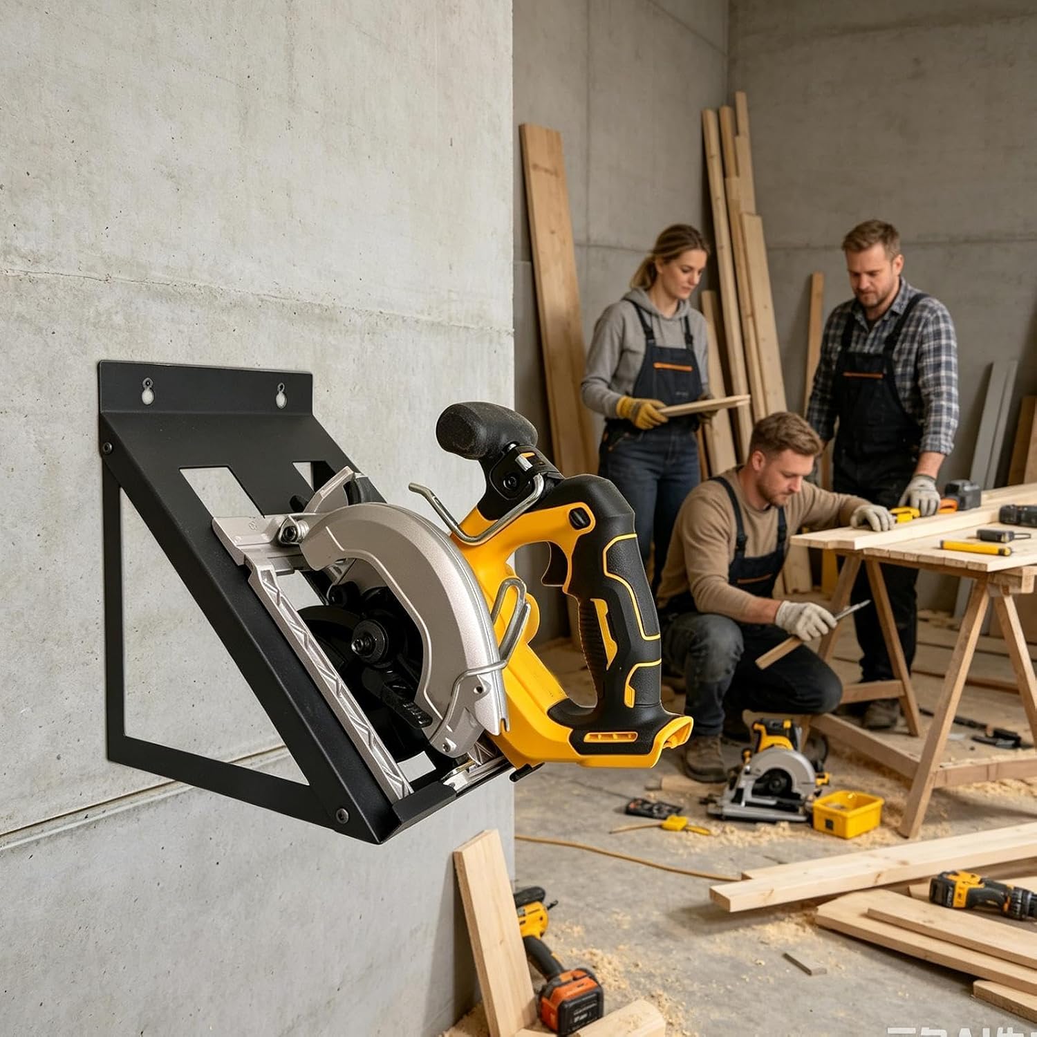  Support De Rangement Pour Outil Électrique | Rangement Mural Pour Scie Circulaire | Porte-Outils Mural | Pour Atelier Maison, Cabanon De Jardin, établi, Garage, Sous-sol, Jardin, Et Appartement