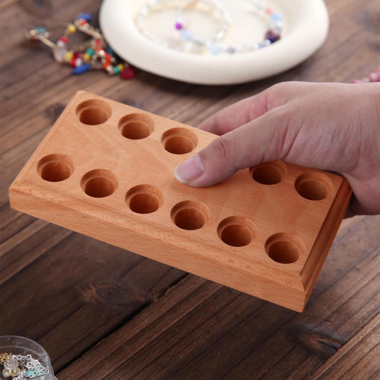 GENERIC Organisateur De Pinces, Base De Rangement Multi-fentes En Bois, Organisateur D'outils De Bijoux Pour Garage, Armoire, Service De Mécanicien, Travail De Construction, Atelier, Maison, Appartement