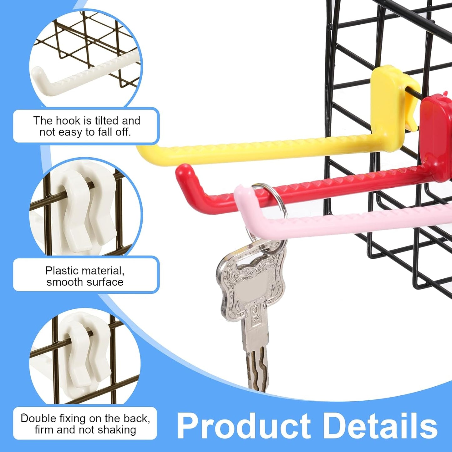  Sourcing Map Lot De 10 Crochets Muraux En Plastique Pour Panneau Mural De 12 Cm, Crochets D'étagère Pour Garage, Magasin, Entrepôt, Magasin, Maison, Blanc