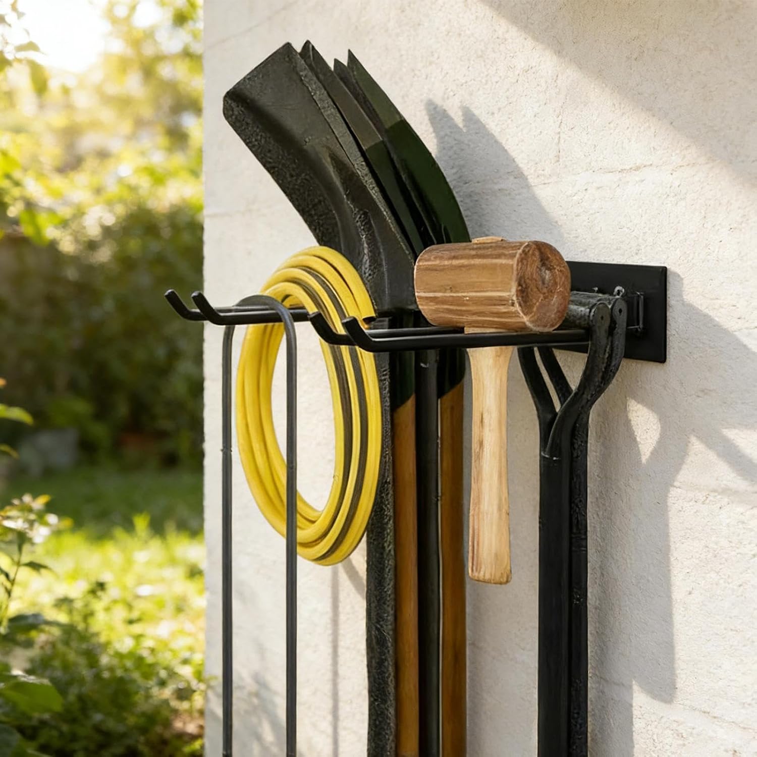  Support Mural Pour Outils De Garage – Support De Rangement Robuste Pouvant Supporter 108,9 Kg | Support D'outils De Jardin – Pour Pelle, échelle, Râteau, Balai, Garage, Cour, Jardin, Maison
