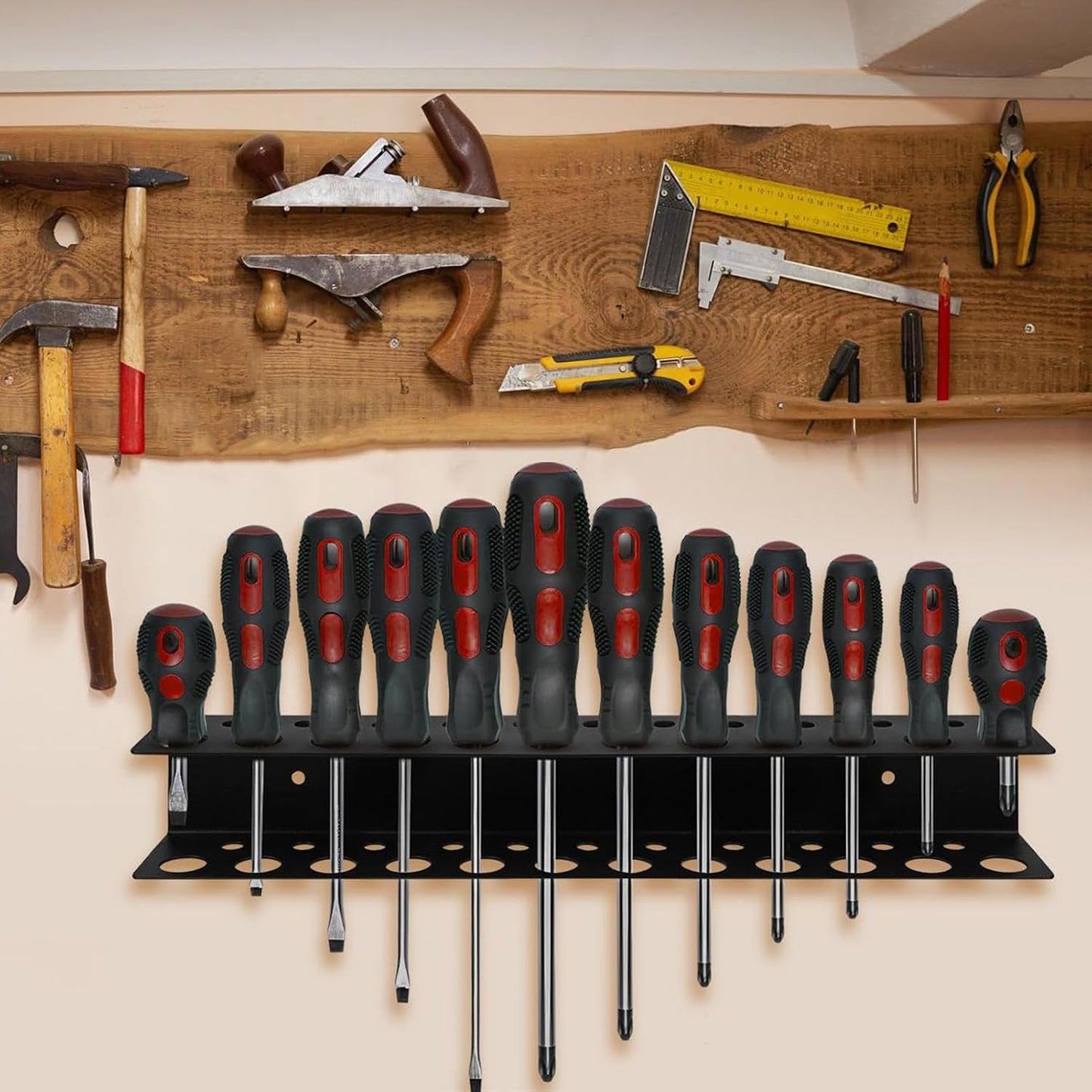  Supports à Outils Pour Murs De Garage, Organiseur De Tournevis - Porte-tournevis Robuste,Organisateur De Rangement, Support De Tournevis, Support De Pinces à Outils, Porte-outils Pour