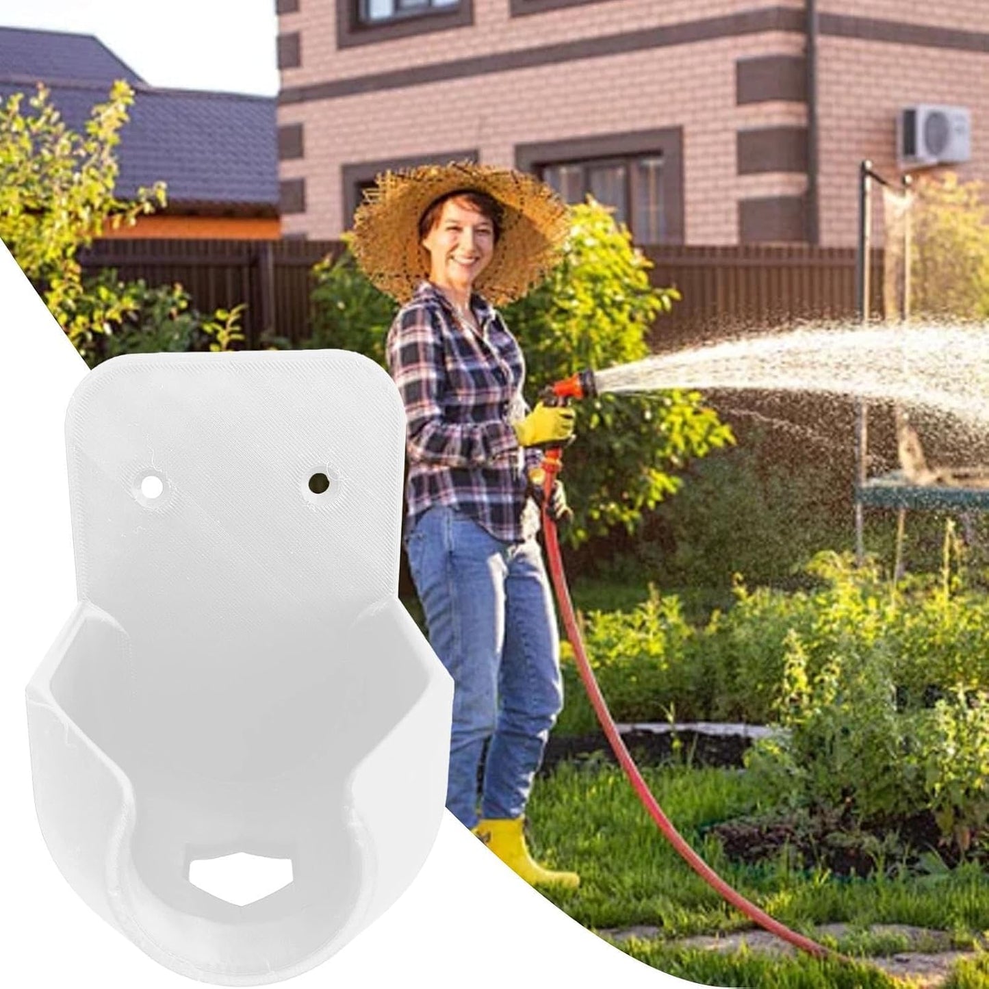  Generisch Support Pour Embouts De Tuyau - Support De Buse D'arrosage Et Organisateur De Rangement, Support Mural Pour Pulvérisateur | Pour Jardin, Pelouse, Irrigation, Terrasse, Arrière-cour, Garage