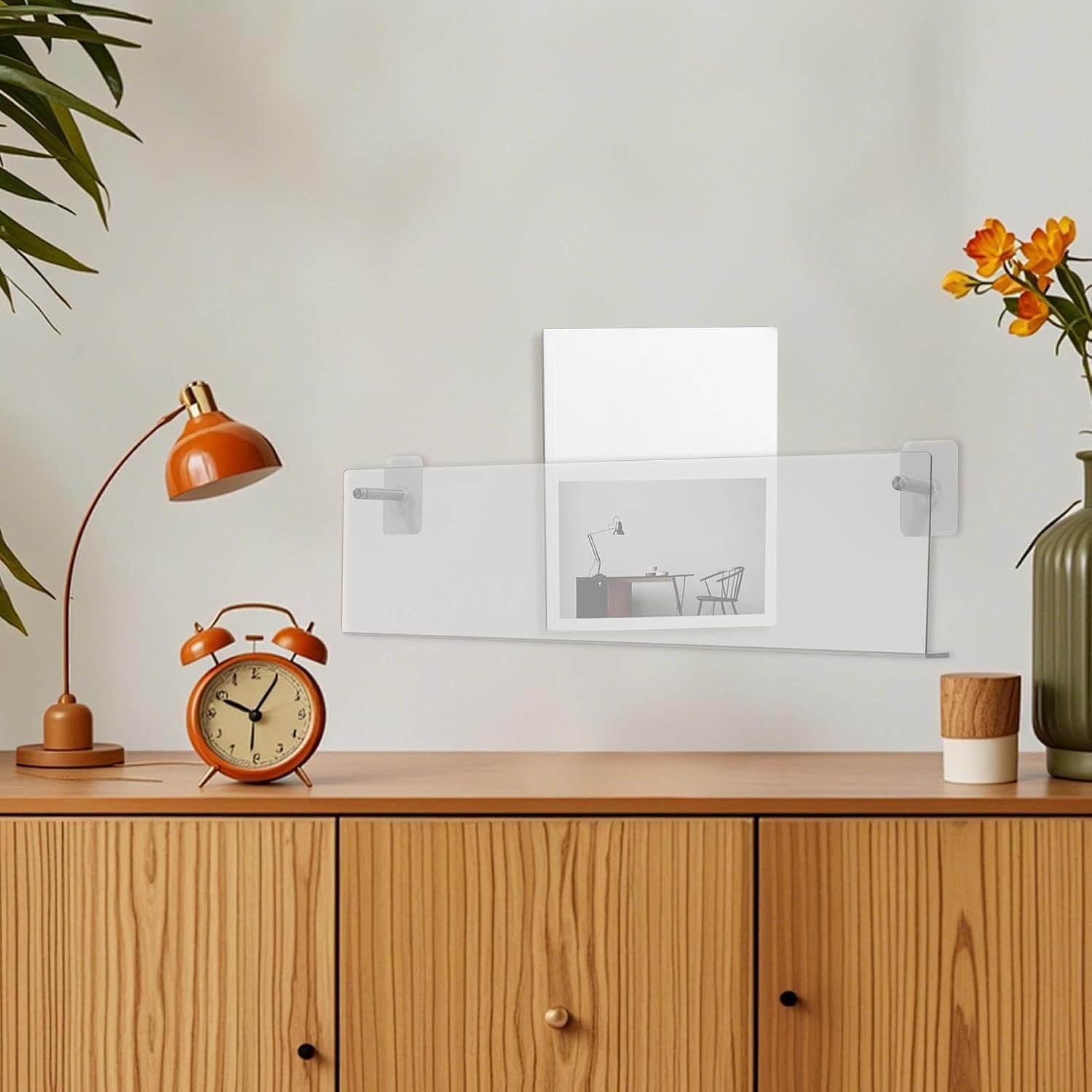 GENERIC Support Mural En Acrylique Transparent | Plateau De Rangement Sans Perçage Pour Les Amateurs De Musique, Les Collectionneurs, Le Salon, La Chambre à Coucher, Le Cinéma Maison, Le Carnet De Notes
