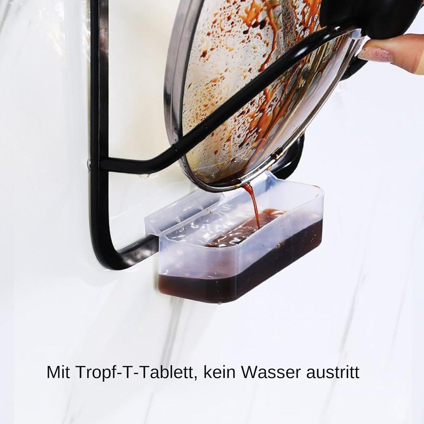  Generisch Organisateur De Couvercle De Casserole Avec Bac De Récupération Mural En Acier Inoxydable - Pour Cuisine, Maison, Cuisinière, Plan De Travail, Armoire, Plateau De Table, Ustensiles De