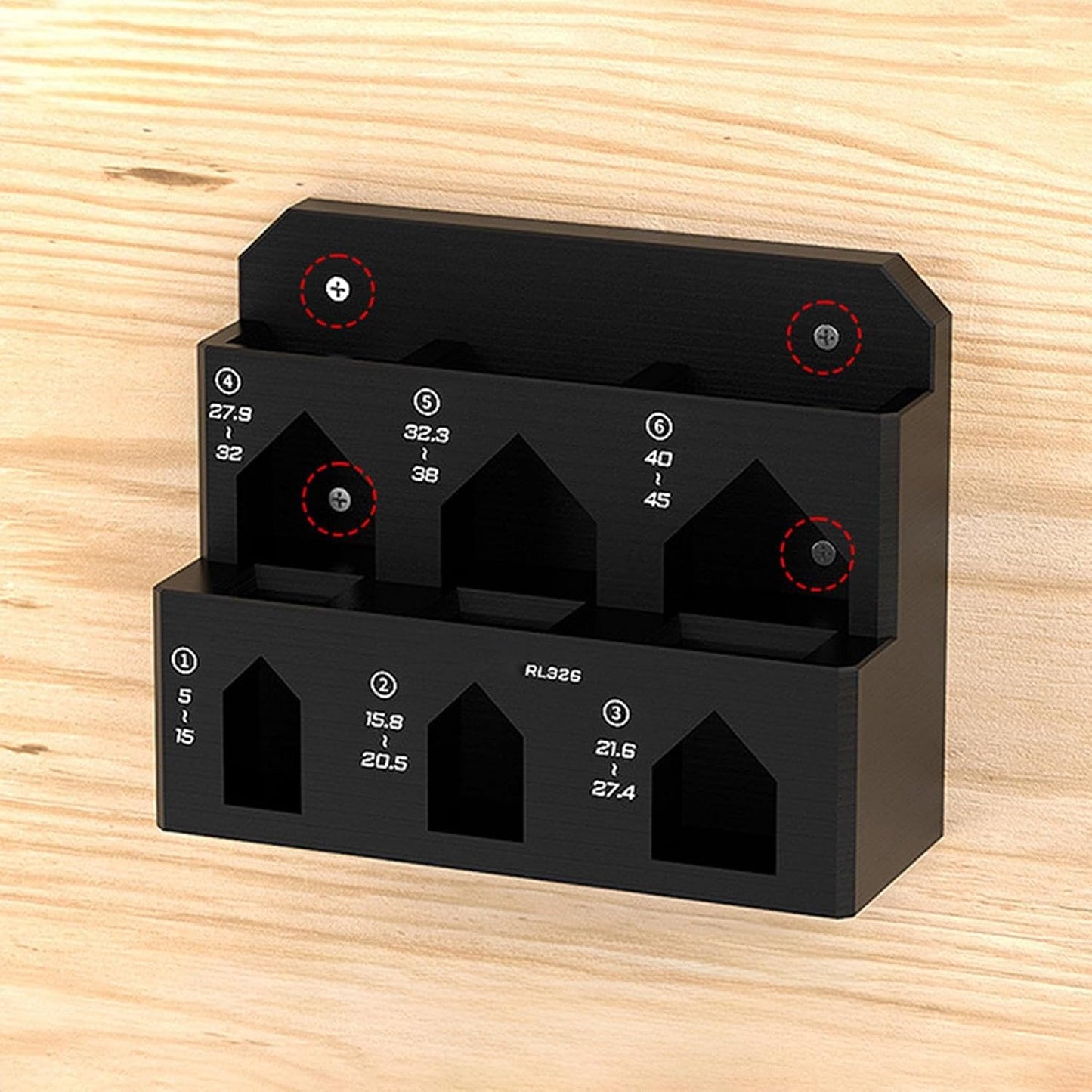  Rack De Rangement Mural à Pinces - Étagère Organisatrice Murale à 6 Compartiments | Range-outils à Fixation Par Serrage - Pour Garage Atelier Abri Maison