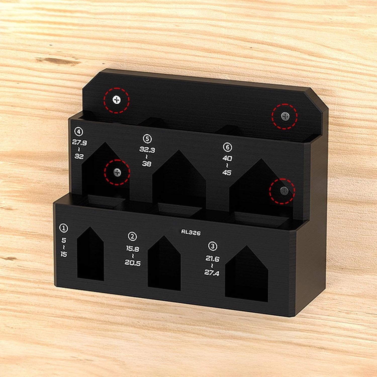  Rack De Rangement Mural à Pinces - Étagère Organisatrice Murale à 6 Compartiments | Range-outils à Fixation Par Serrage - Pour Garage Atelier Abri Maison