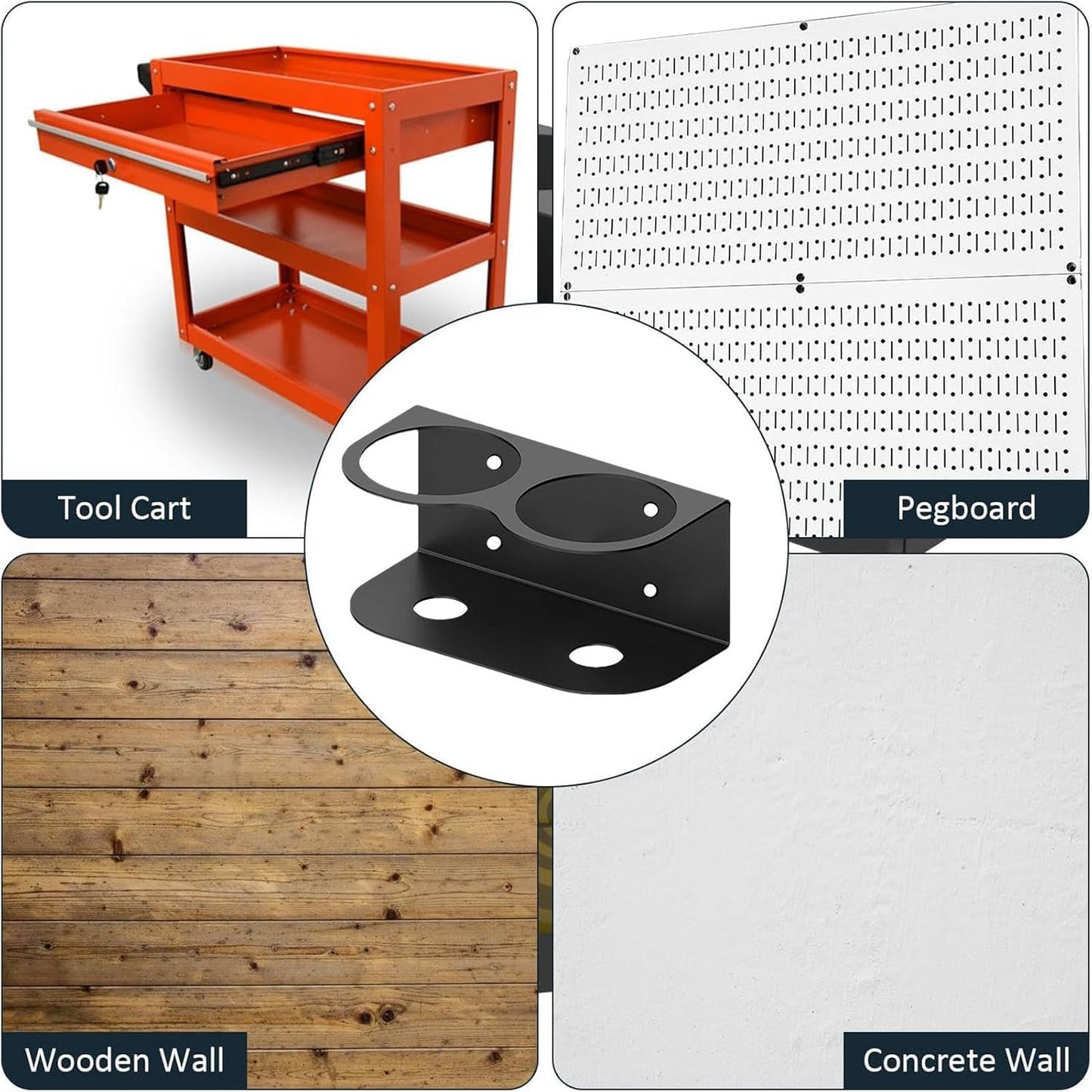 GENERIC Support Pour Flacon Pulvérisateur – 10,7 X 10,4 X 9,4 Cm – Support De Rangement Portable Pour Peinture – Support Mural En Acier Pour La Maison, Le Garage | Organiseur De Bouteilles De Peinture Tout