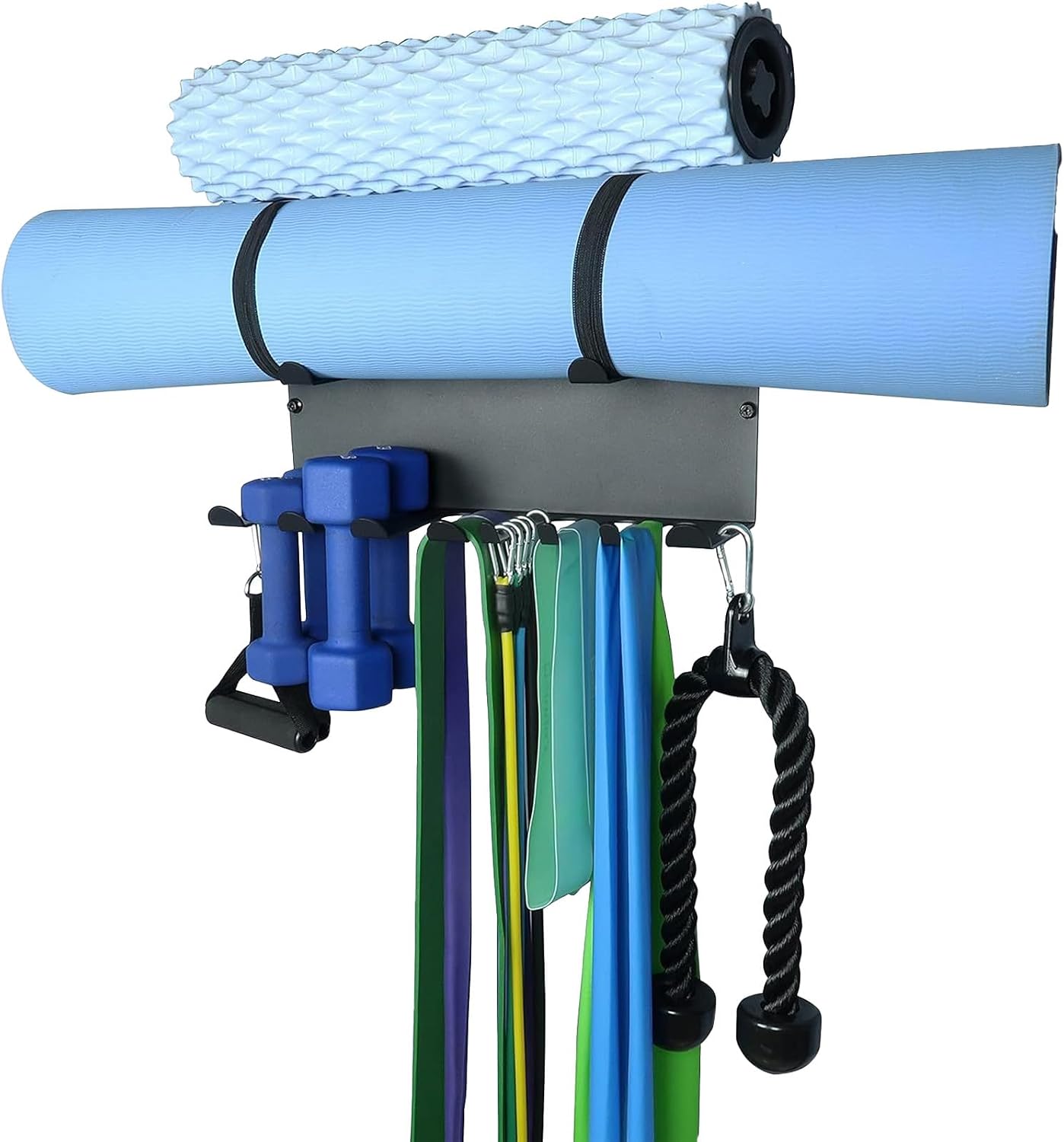  Porte-Accessoires De Fitness,Rangement Pour Équipement D'Entraînement | Support Mural Robust Étagères Gain De Place Pour Salle D'Entraînement Maison Fitness Yoga Garage