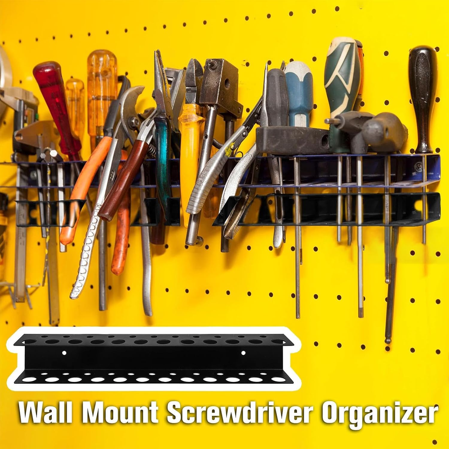 Supports à Outils Pour Murs De Garage, Organiseur De Tournevis - Porte-tournevis Robuste,Organisateur De Rangement, Support De Tournevis, Support De Pinces à Outils, Porte-outils Pour