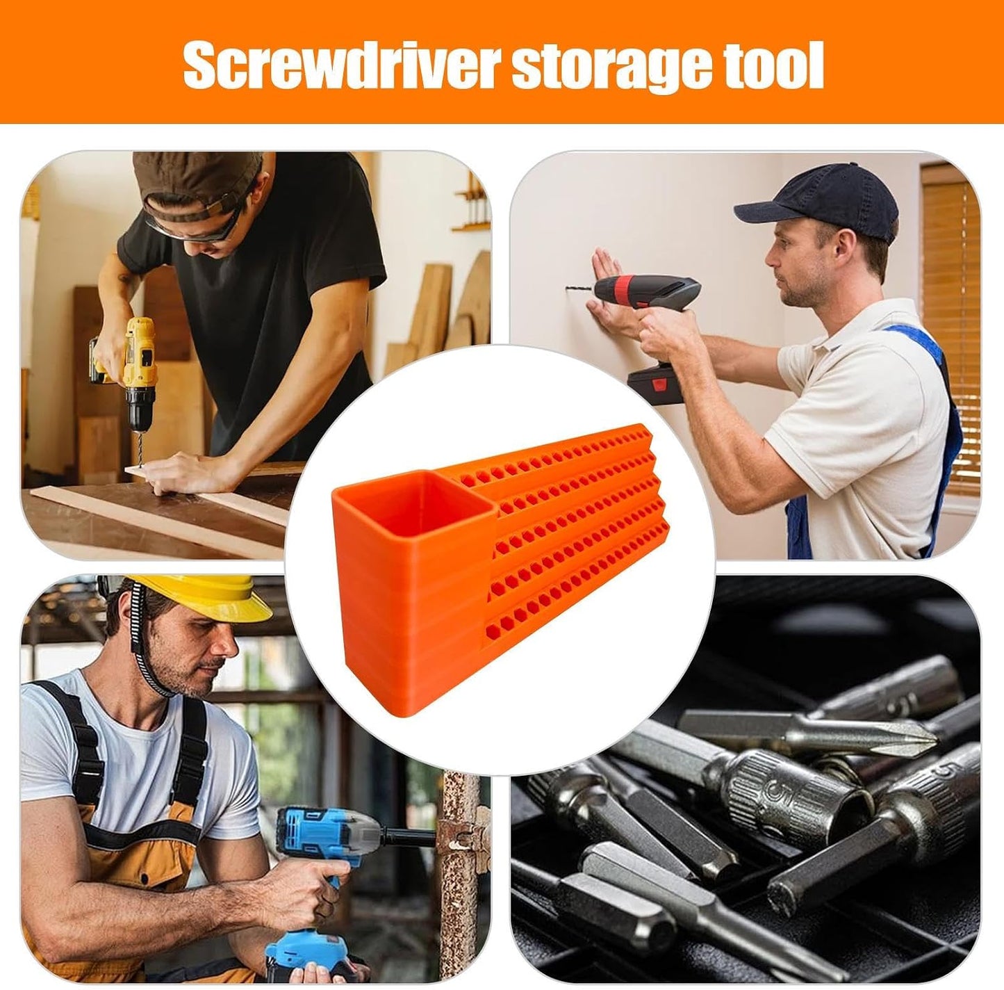 GENERIC Étagère De Rangement Pour Tournevis - Organiseur D' De Tournevis Pour Cave, Jardin, Menuiserie, Garage, Mécanicien, Atelier, Maison, Construction