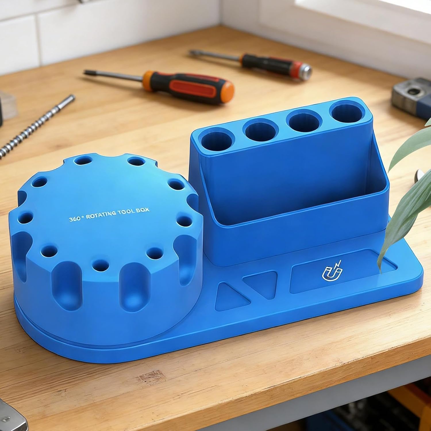  Porte-Clés Organisateur De Tournevis,Support Organisateur D'Outils Rotatif à 360 Degrés - Range-Tournevis Avec Base De Rangement | Pour Maison Atelier Garage Réparation