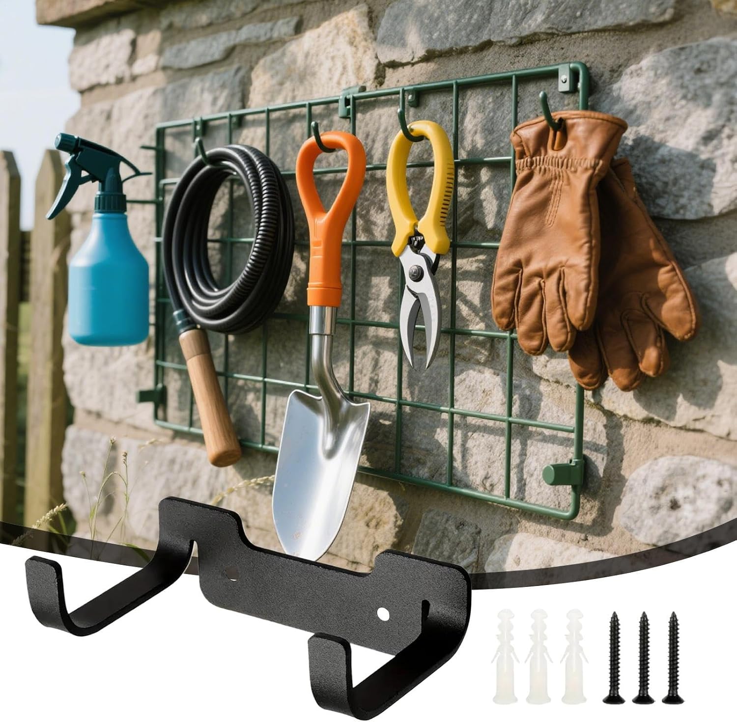  Generisch Crochet De Suspension Pour Mur De Garage, Porte-visseuse électrique, Crochets Peu Encombrants Pour Mur, Buanderie, Garage, Atelier, Cuisine, Cave, Jardin, Abri De Jardin, Garde-manger