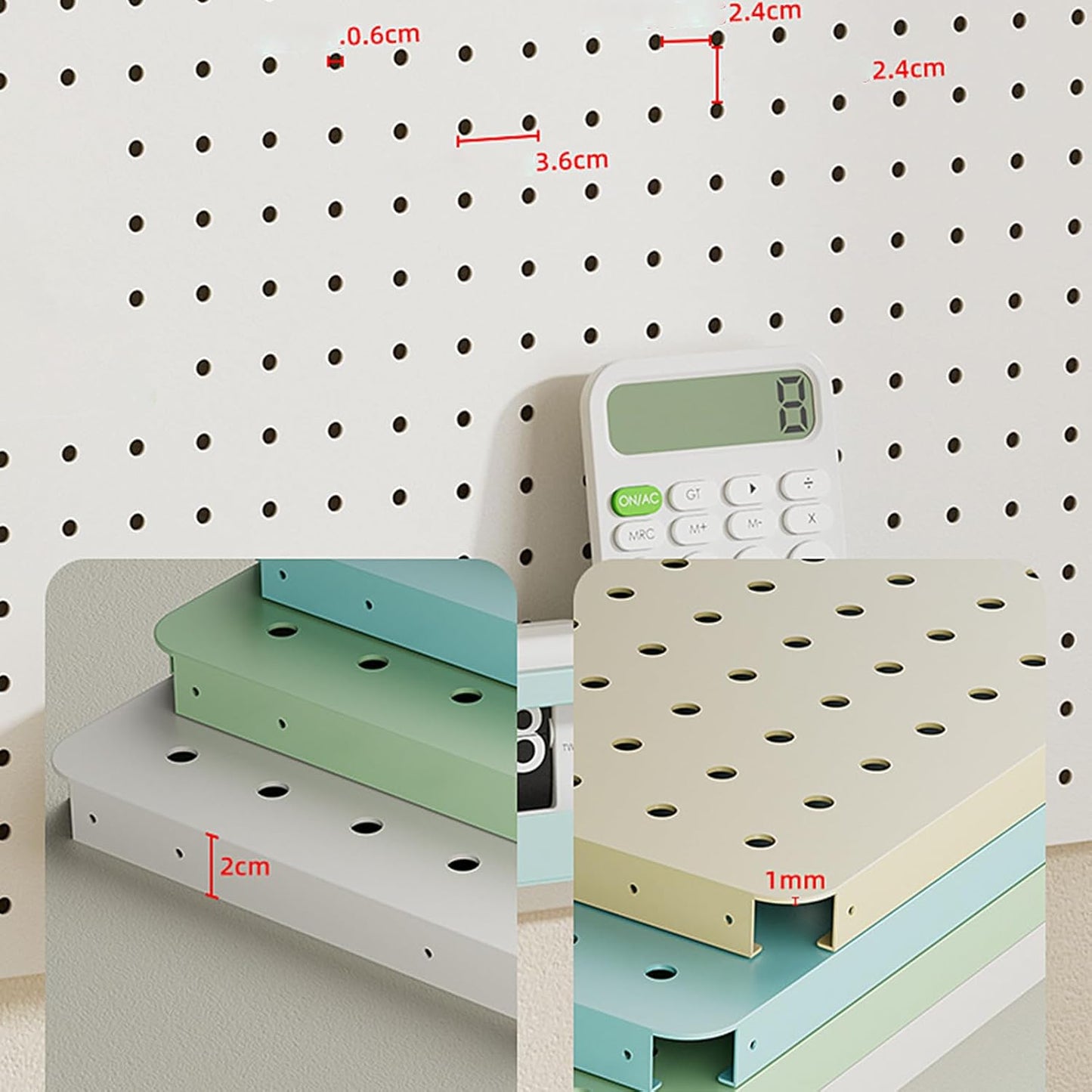 Générique Panneau Perforé Organisateur Mural | Organisateur Mural De Bureau,Panneaux Multifonctions Pour Outils Fournitures Décorations Affichage Cuisine Chambre