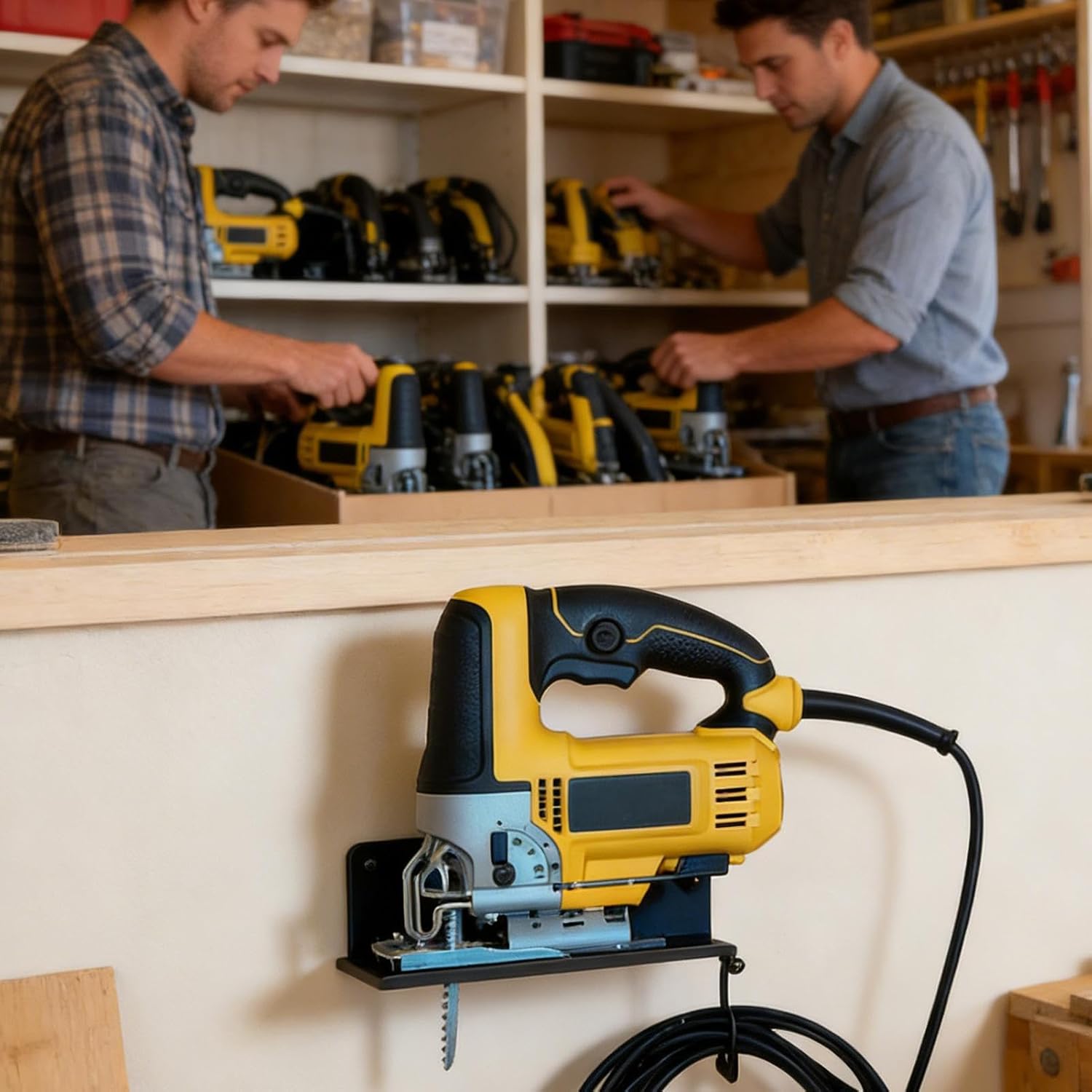  Générique Porte-Scie Sauteuse Rack,Organisateur Metallique Pour Outils Electriques | Rangement Pour Scie Sauteuse,Pour Atelier, Abri, Garage, Maison, Sous-Sol, Appartement