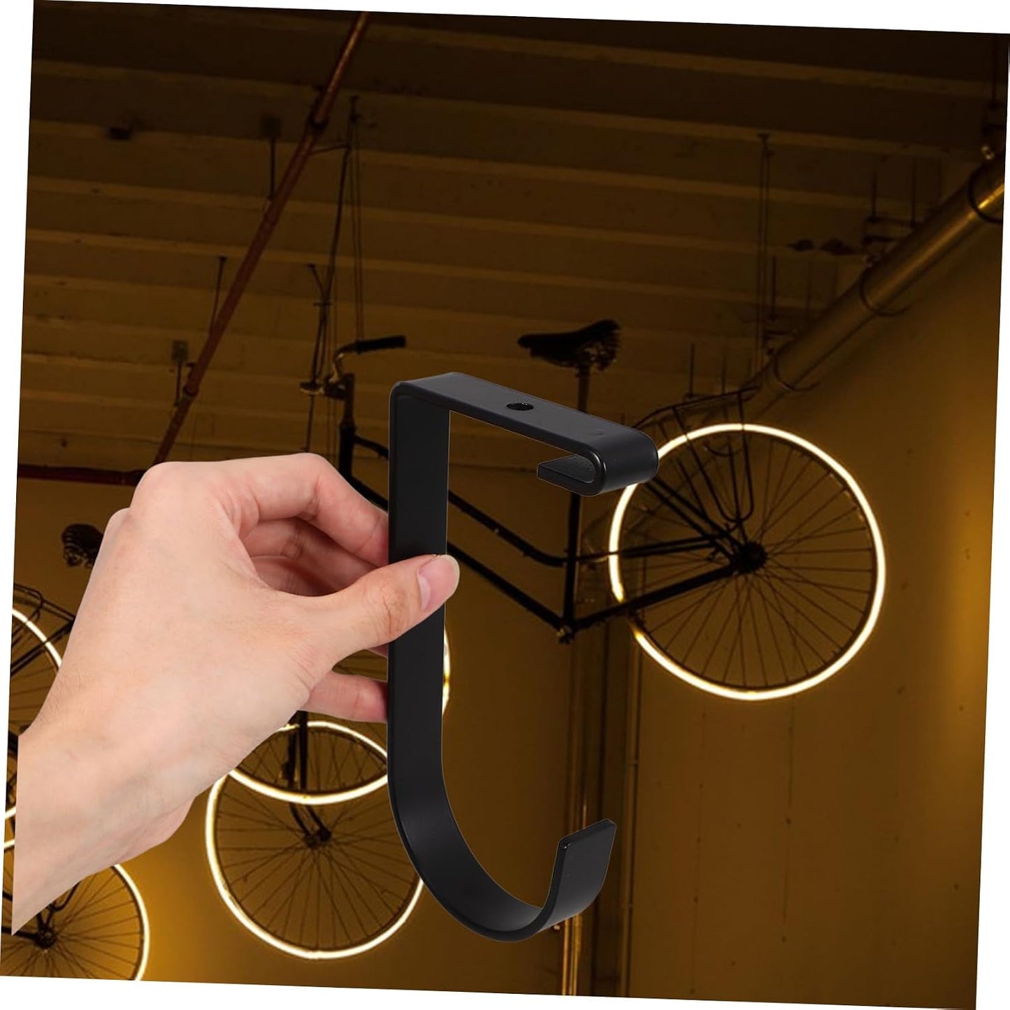  Ciieeo 4pièces Lot De Crochets De Garage Pour Plafond Étagère Murale Crochet Plat Robuste Pour Suspendre Des Vélos Cintre De Garage Pour Salle De Bain Salon Cuisine Noir